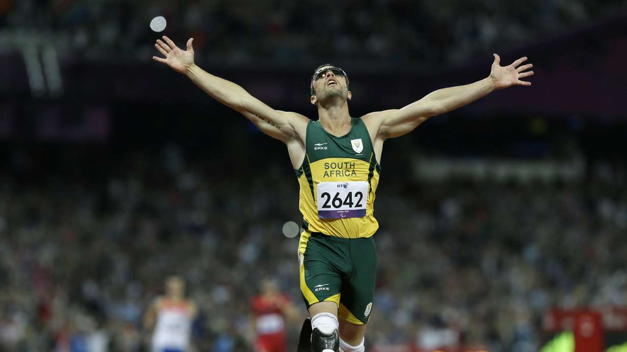 Olympic gold-medalist Oscar Pistorius, of South Africa, at the 2012 Paralympics in London on Sept. 8, 2012. Pistorius was released from prison on parole Friday after serving nearly nine years of his murder sentence.