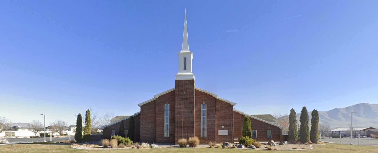 A South Jordan man was arrested and accused of burglarizing 10 Latter-day Saint meetinghouses in Eagle Mountain, including this one at 4588 N. Eagle Mountain Blvd.