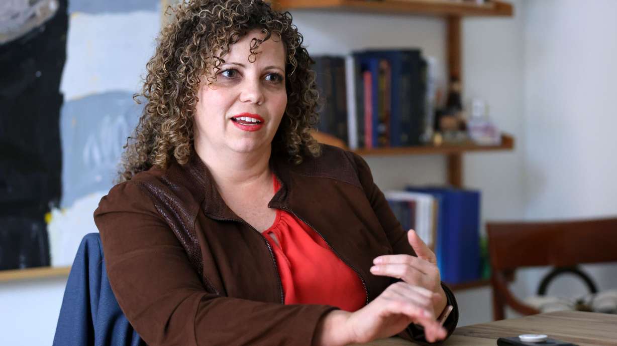 Utah 3rd District Rep. Celeste Maloy answers interview questions at Roost Communications in Salt Lake City, on Thursday. Congress faces a heavy lift when it returns next week.