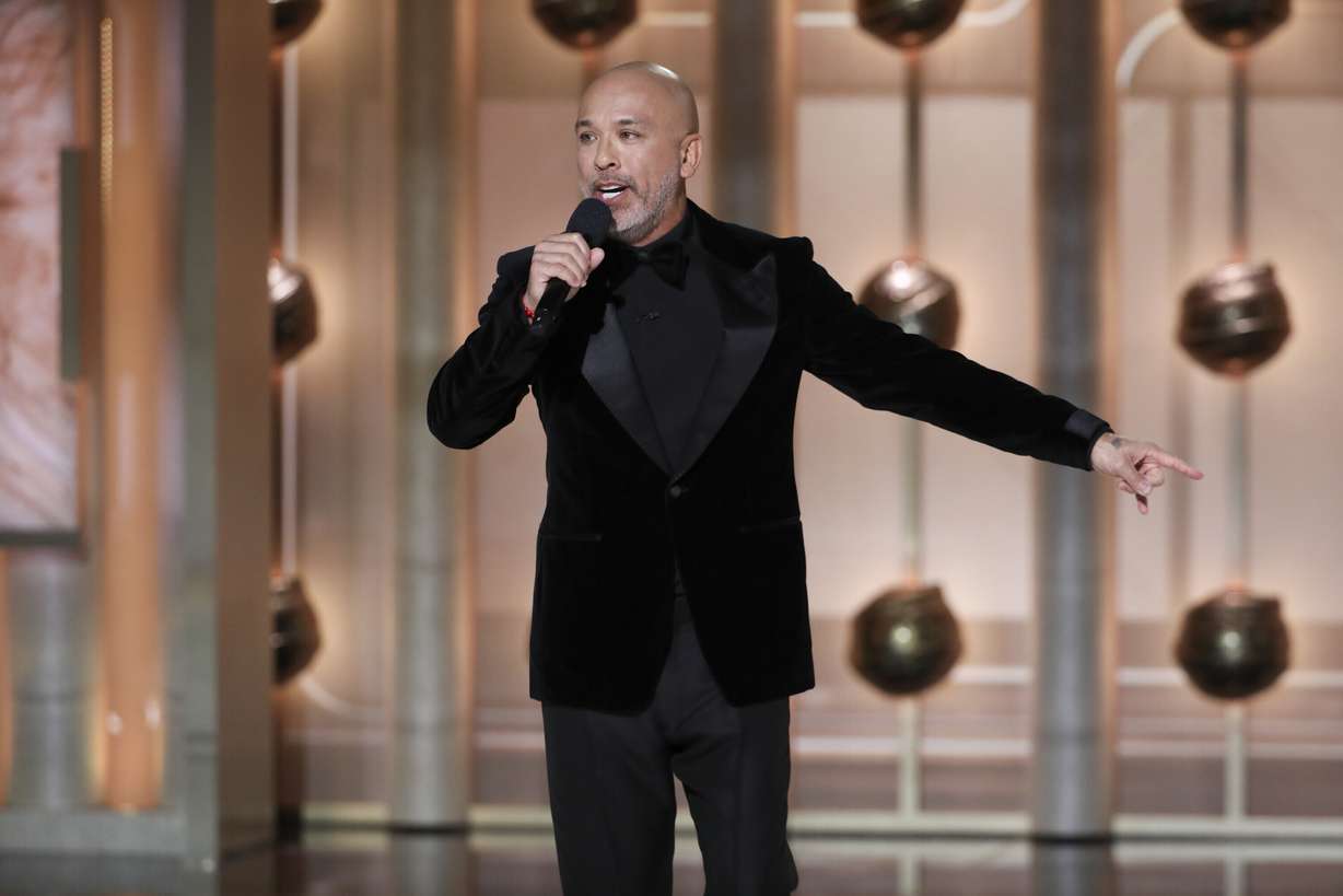 This image released by CBS shows host Jo Koy during the 81st Annual Golden Globe Awards in Beverly Hills, Calif., on Sunday.