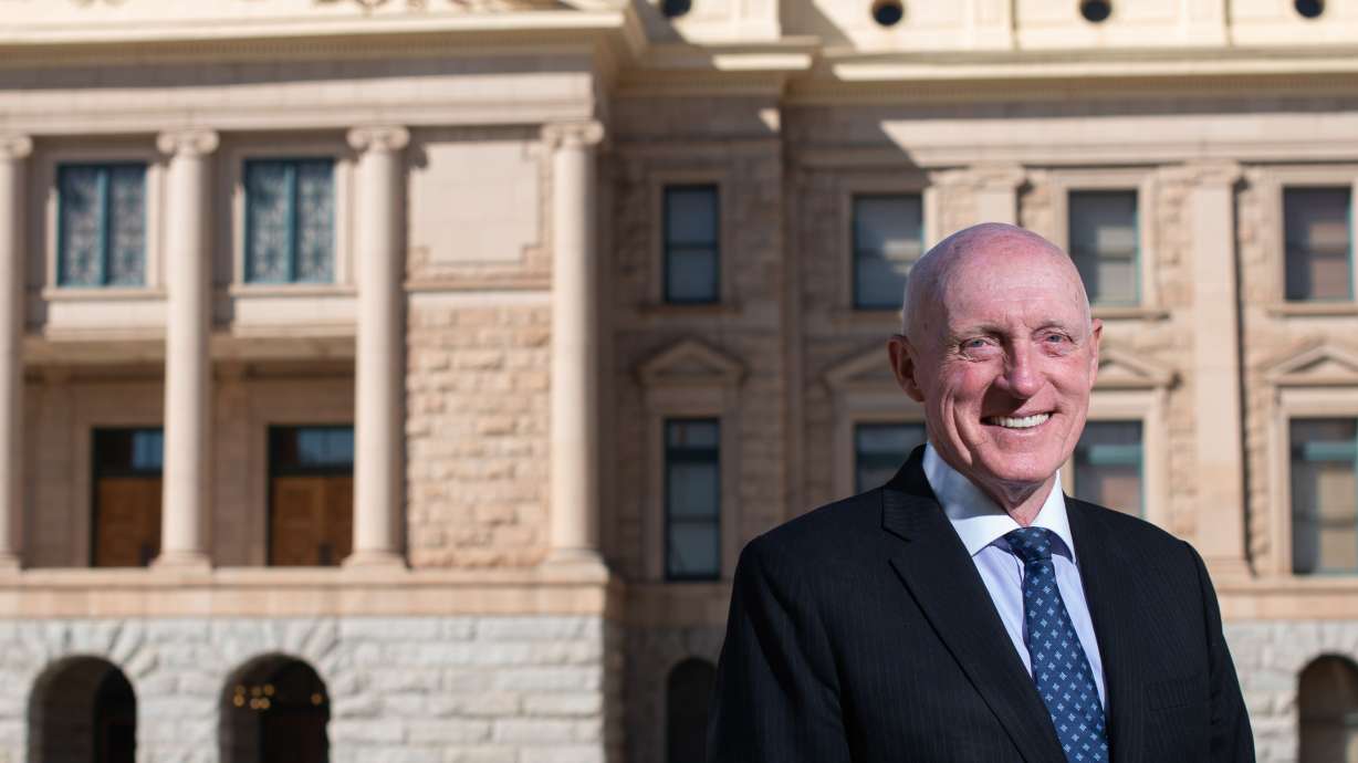 Arizona Speaker of the House Rusty Bowers is photographed at the Capitol in Phoenix, Arizona, on March 2, 2022. Police were called to Bowers’ Arizona home recently in what officials are calling a swatting incident.