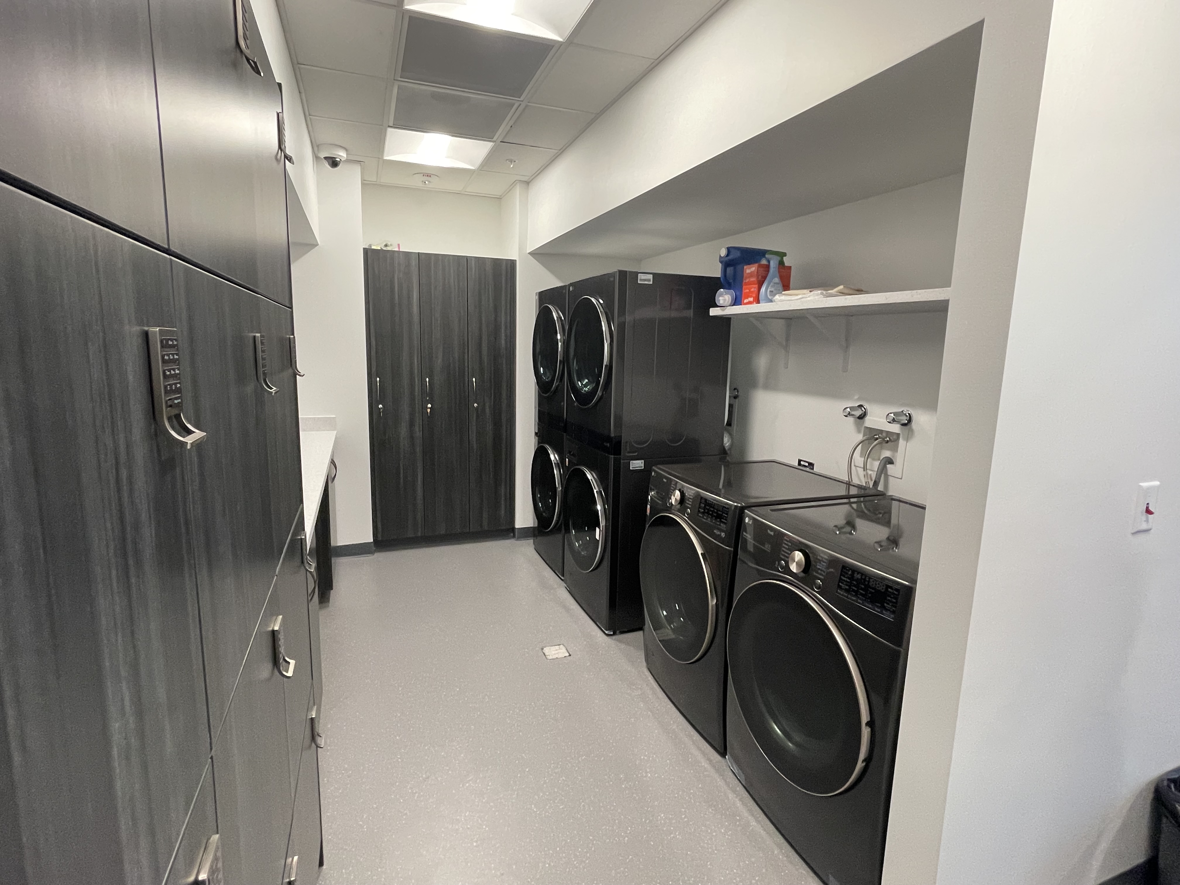 The laundry and locker room in the Valhalla Student Center at Viewmont High School is pictured. For the Vikings of Viewmont High School, Valhalla was an obvious moniker for their newly opened student center which will provide vital resources to students who are experiencing homelessness or housing insecurity.