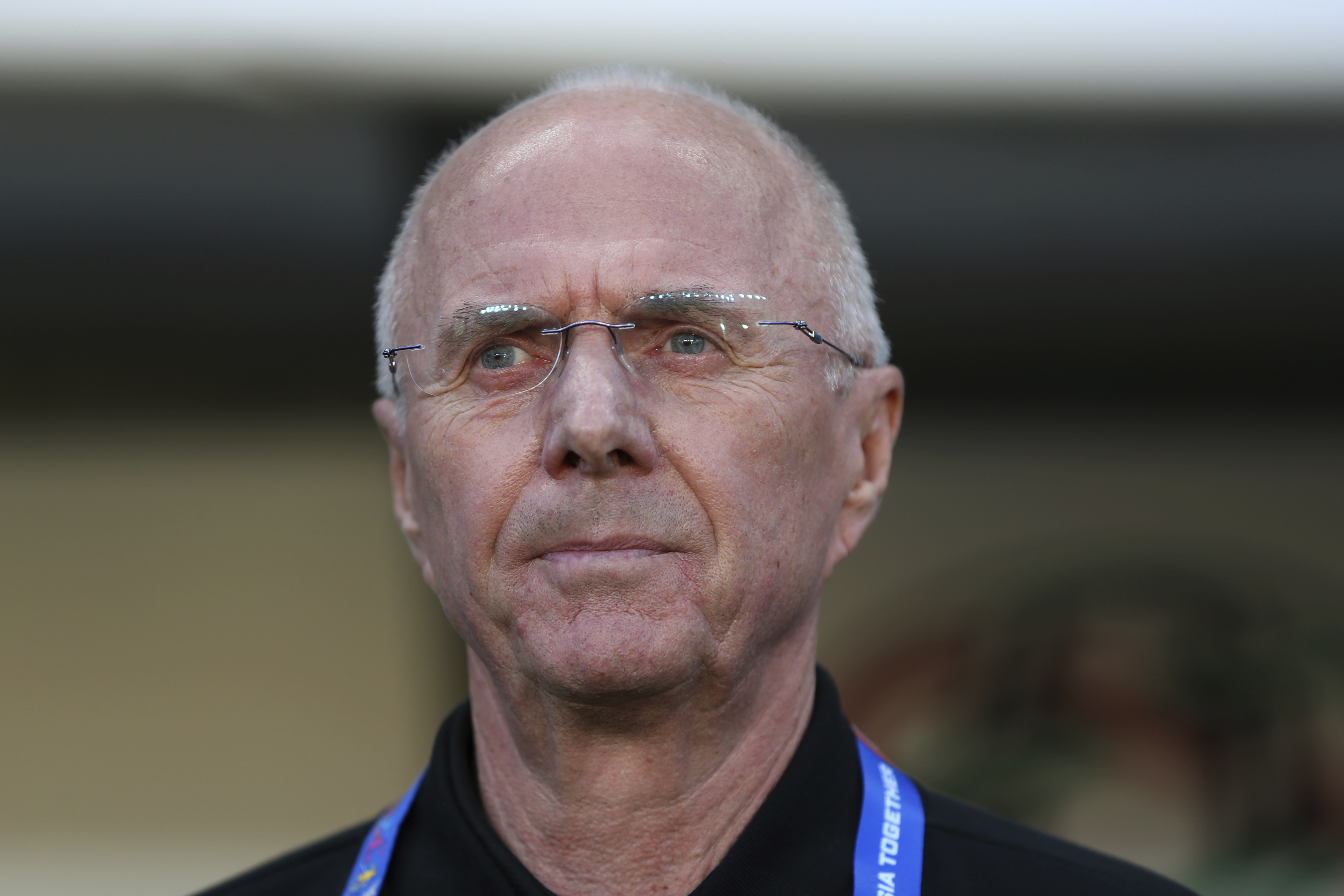 FILE - Then Philippines' head coach Sven-Goran Eriksson, looks on during the AFC Asian Cup group C soccer match between China and Phillipines at Mohammed Bin Zayed Stadium in Abu Dhabi, United Arab Emirates, Friday, Jan. 11, 2019. Swedish soccer coach Sven-Goran Eriksson says he has cancer and might have less than a year to live. The former England coach has told Swedish Radio he discovered he had cancer after collapsing suddenly. 