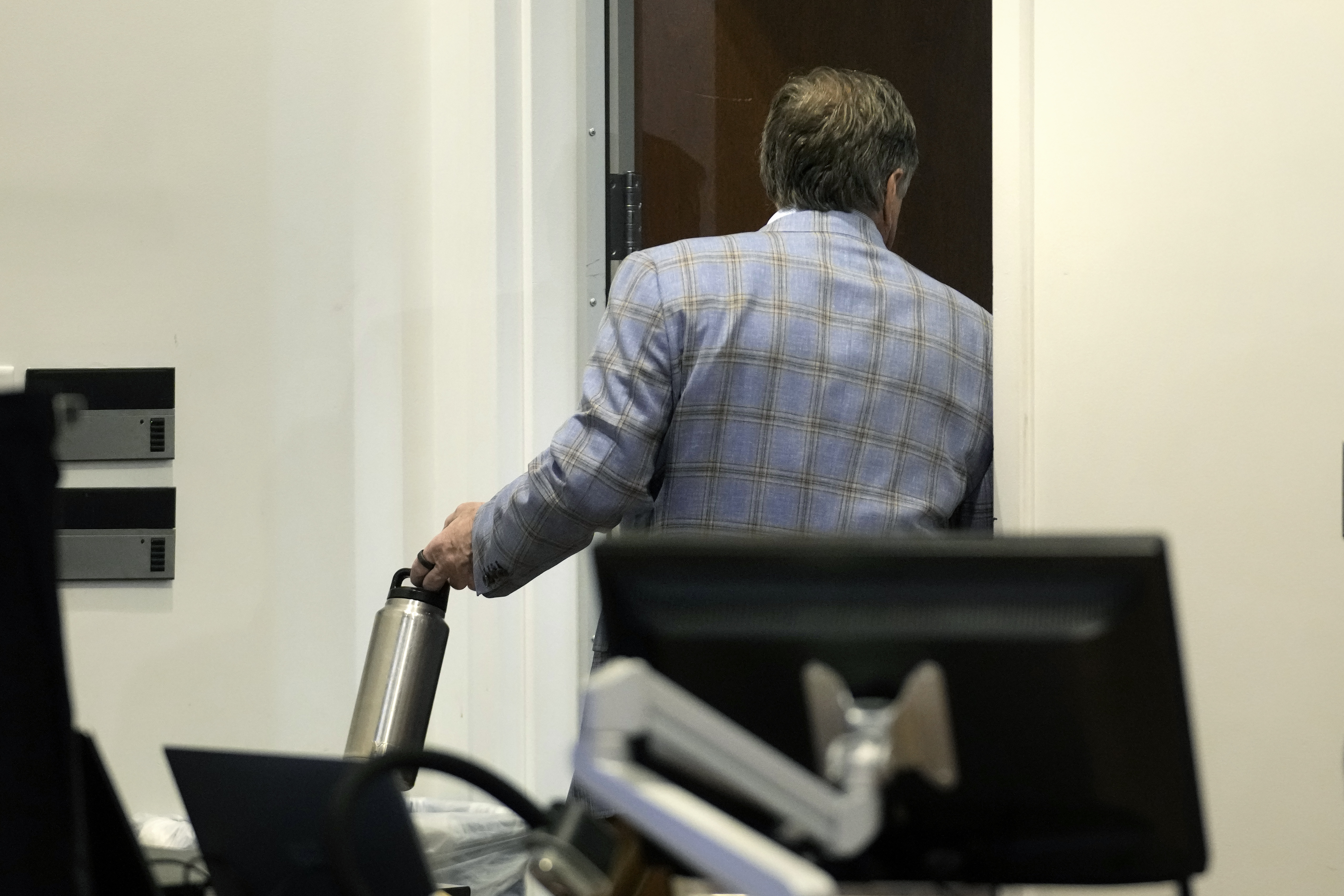 Former New England Patriots head coach Bill Belichick departs a news conference, Thursday, Jan. 11, 2024, in Foxborough, Mass., held to announce that Belichick, a six-time NFL champion, has agreed to part ways with the team.
