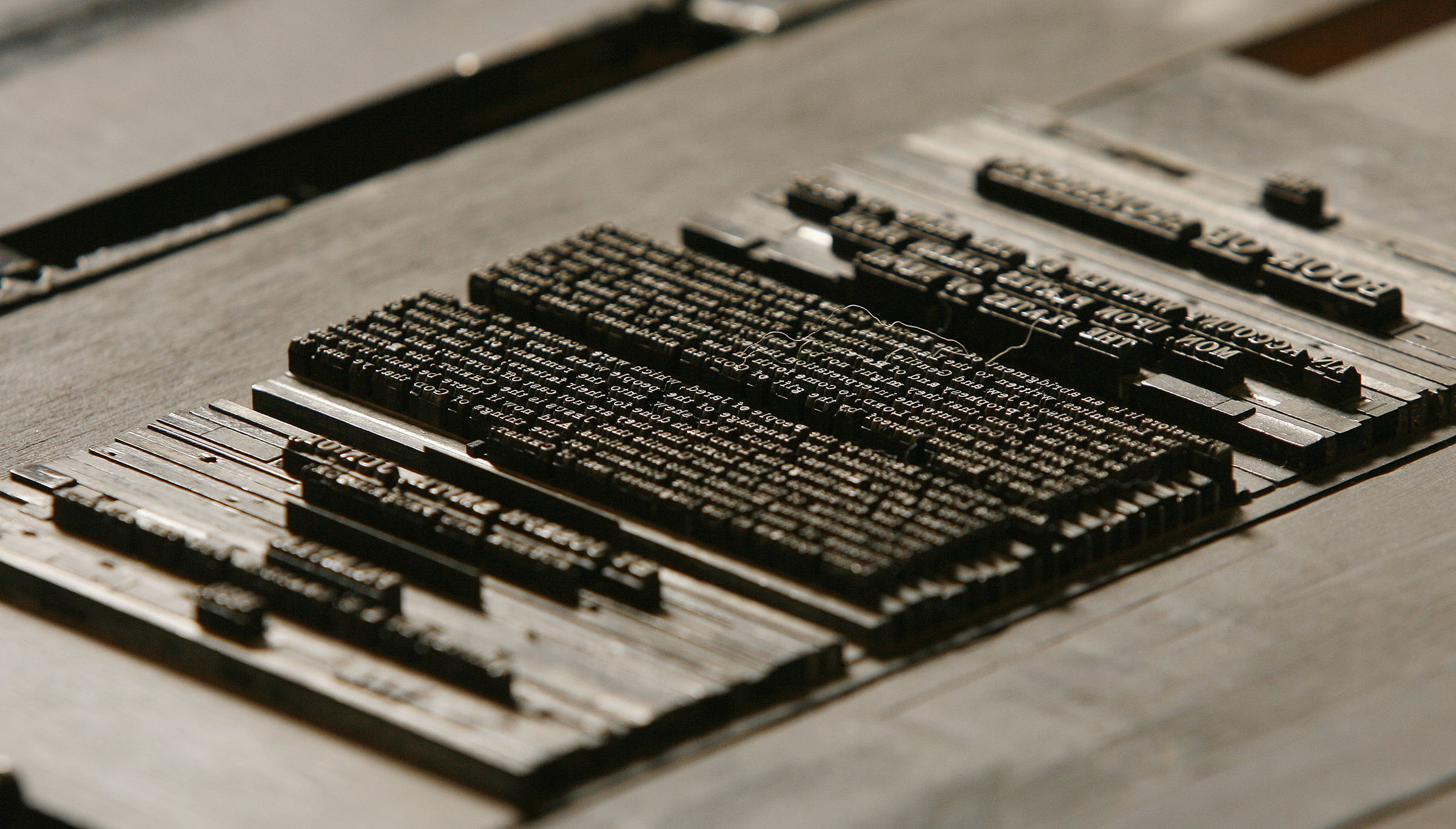 The Book of Mormon title page on the Grandin press on display at the LDS Church Museum in Salt Lake City April 16, 2009.  