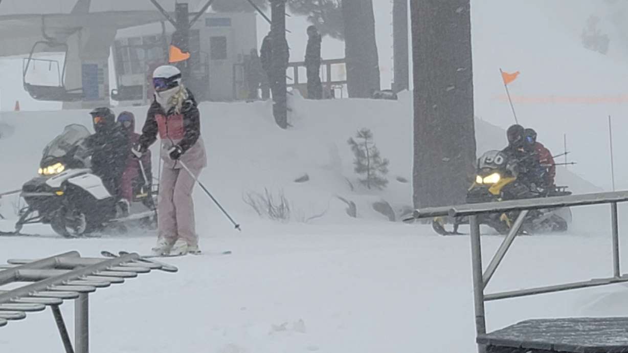 Rescue crews at the scene of an avalanche at the Palisades Tahoe ski resort Wednesday near Lake Tahoe, Calif. As a massive winter storm dumped snow across much of the western U.S., but the storm brought a high risk of avalanche conditions.