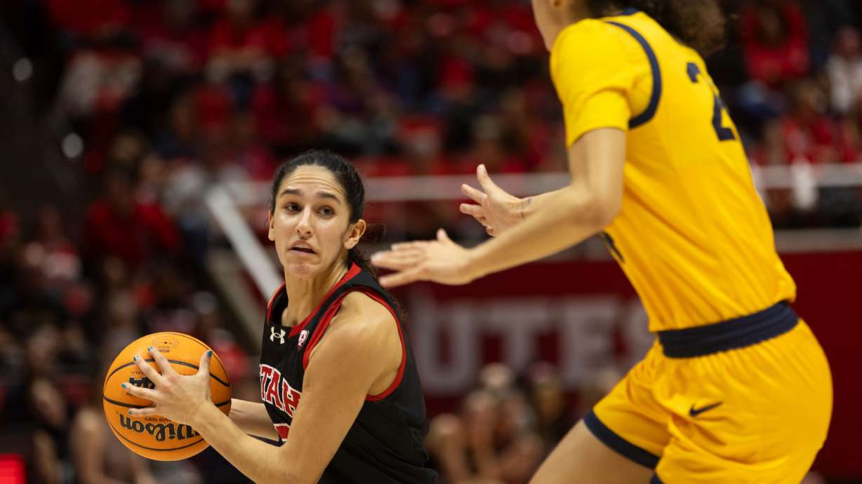 Utah Utes Basketball vs California Golden Bears at Huntsman Center in Salt Lake City on Jan. 14, 2024.