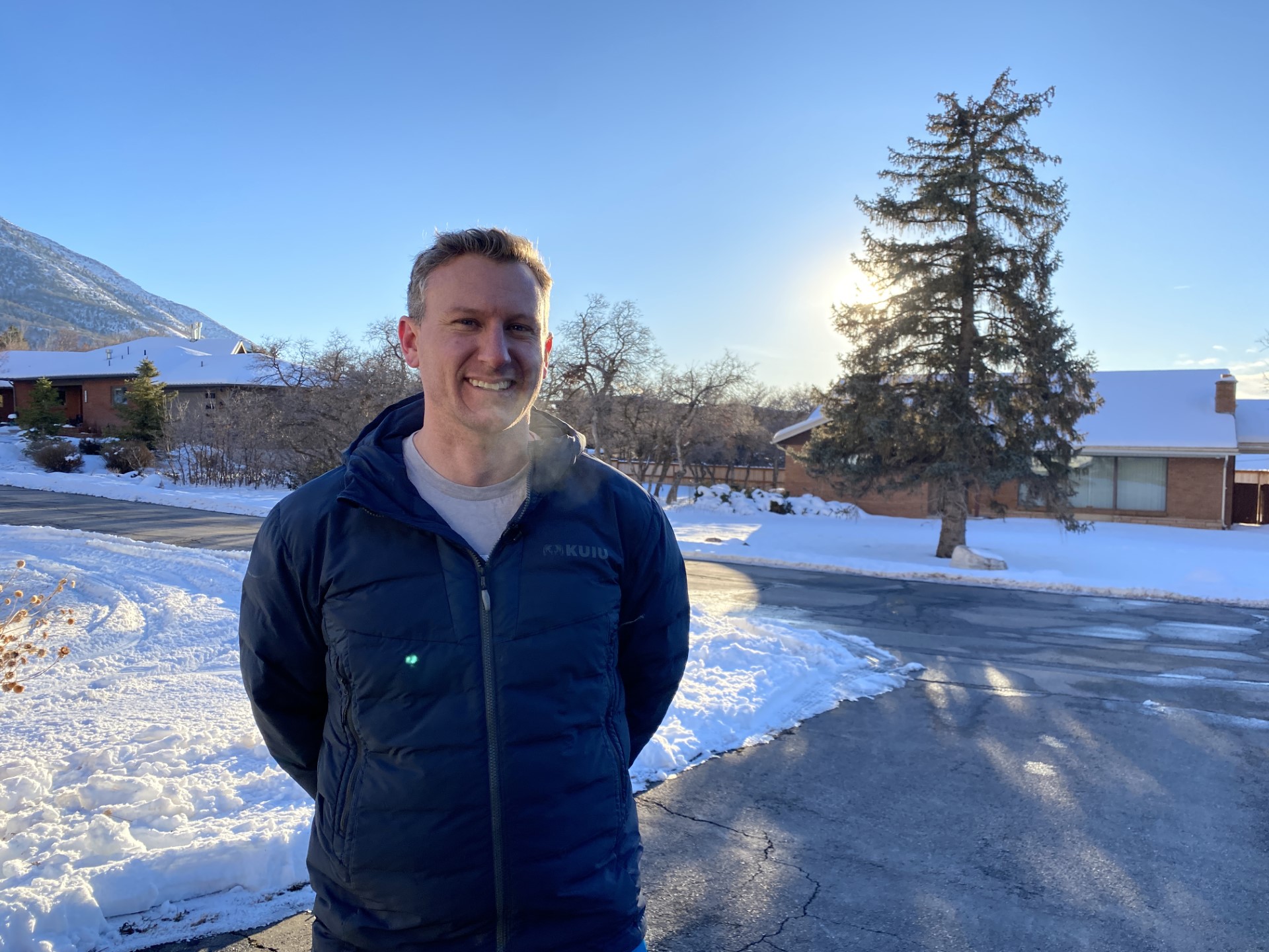 On Friday, Tyler Mahoney helped rescue the driver of a semitruck that crashed near Strawberry Reservoir.