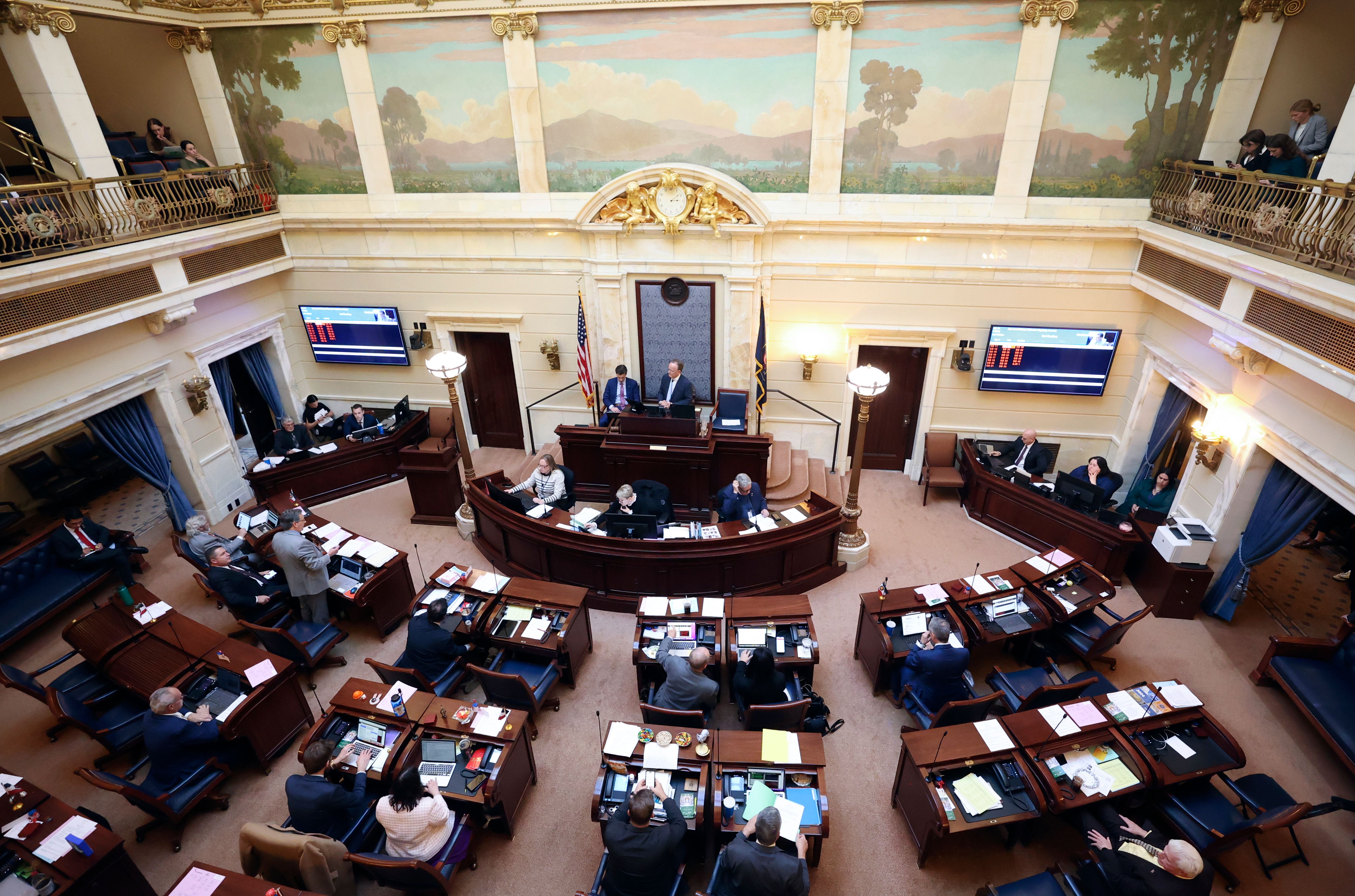 President Stuart Adams, R-Layton, presides over the Senate at the Capitol in Salt Lake City on Tuesday.