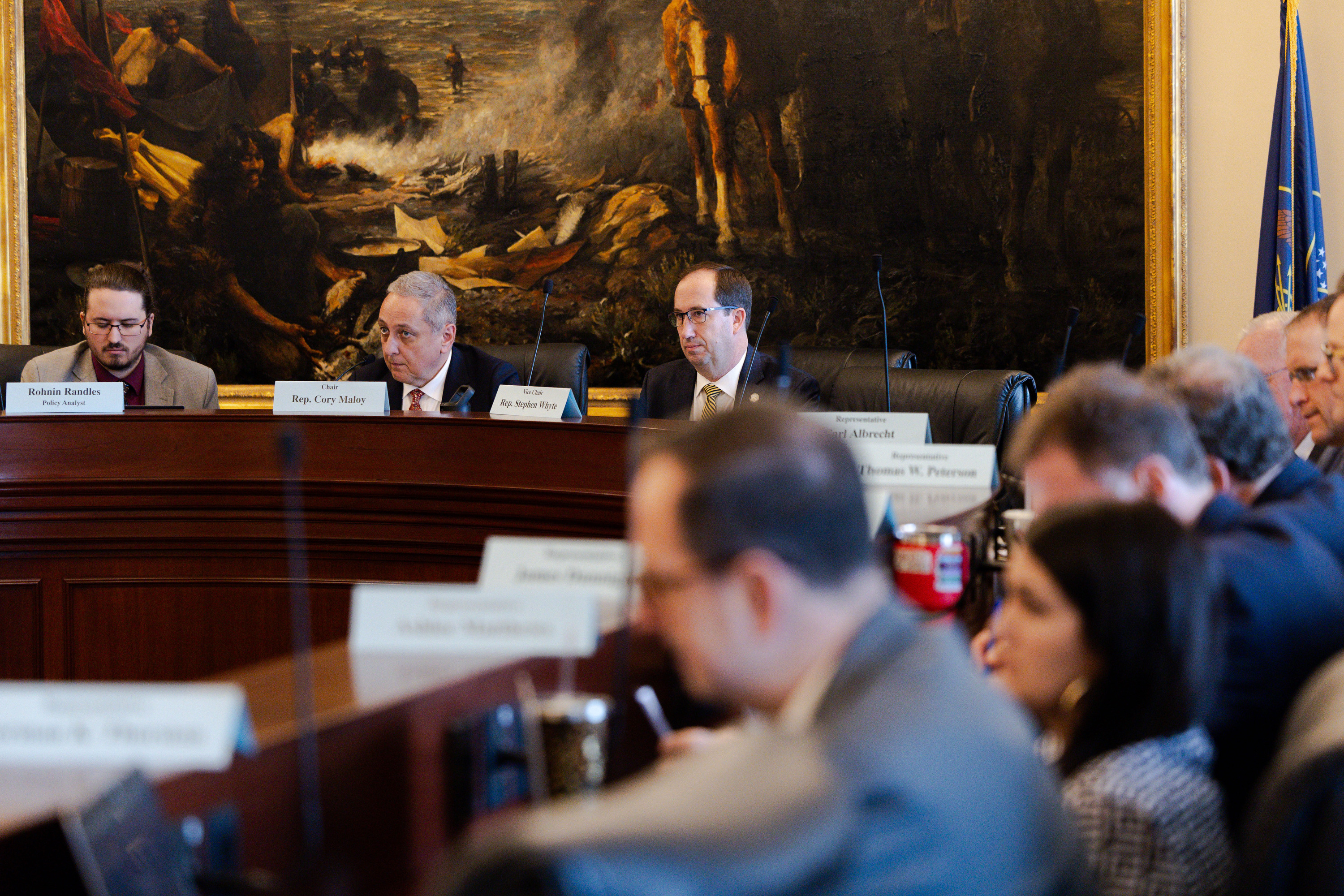 Representatives listen during a hearing committee on HB257, Sex-based Designations for Privacy, Anti-bullying, and Women’s Opportunities, at the Capitol in Salt Lake City on Wednesday.