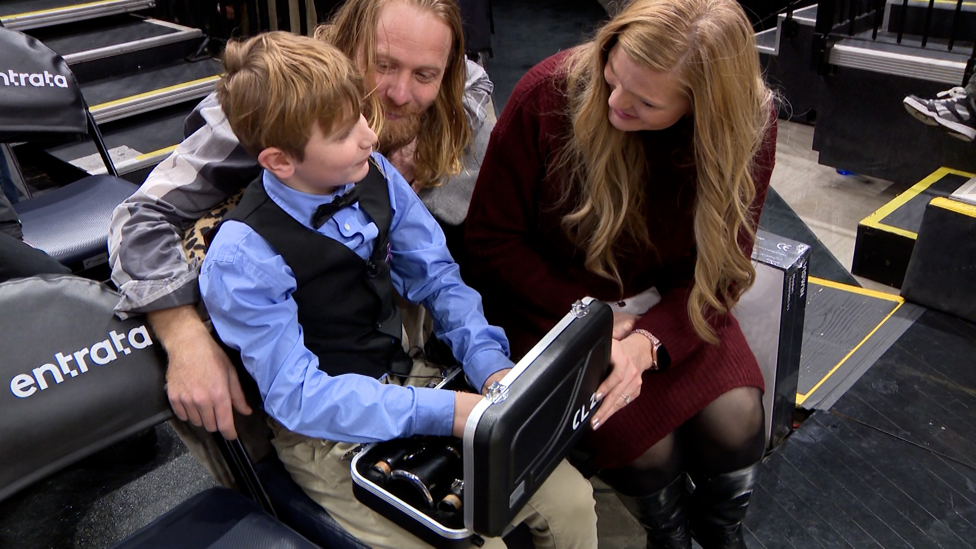 Fifth grader Jaxson Steele was surprised with a gift from his school district at halftime of a Salt Lake City Stars game on Wednesday.