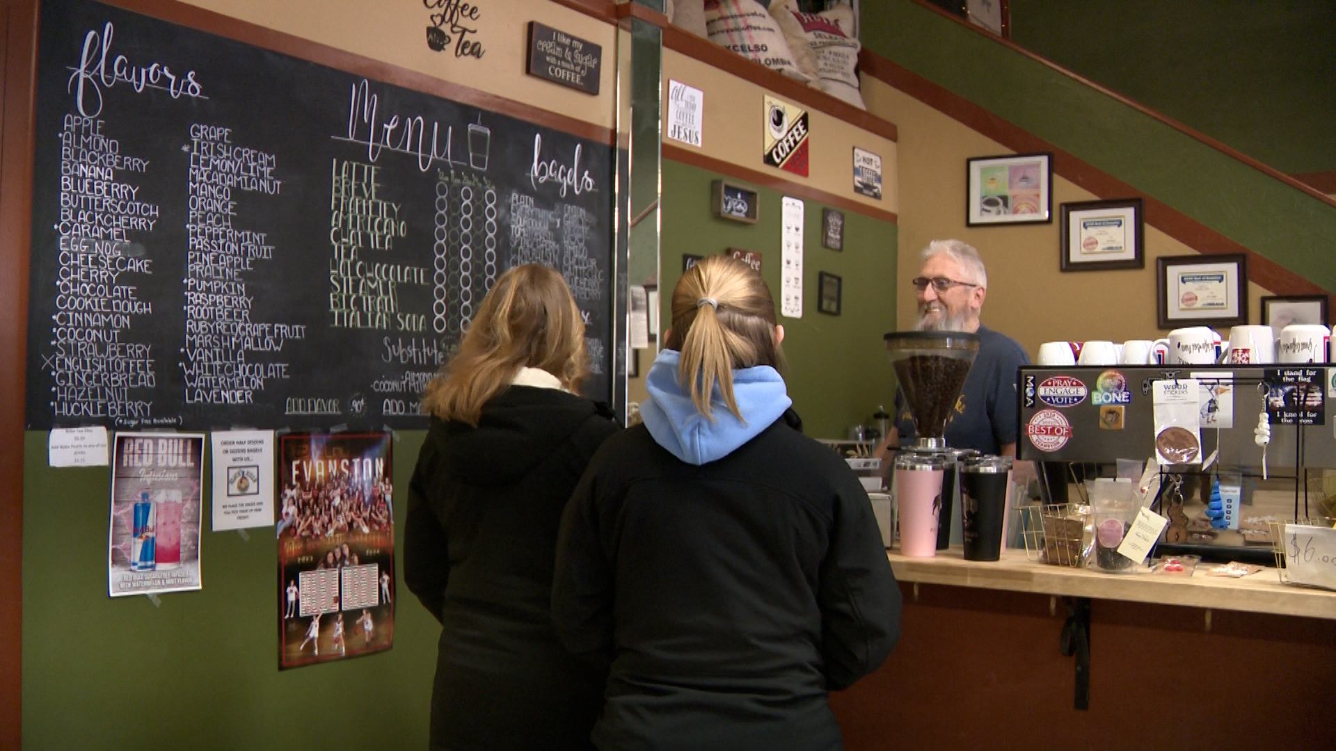 Customers order at For Pete’s Sake Cafe on Thursday.