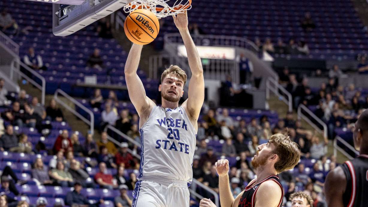 Weber State against Eastern Washington in a Big Sky men's basketball game, Thursday, Jan. 18, 2024 at the Dee Events Center in Ogden, Utah.