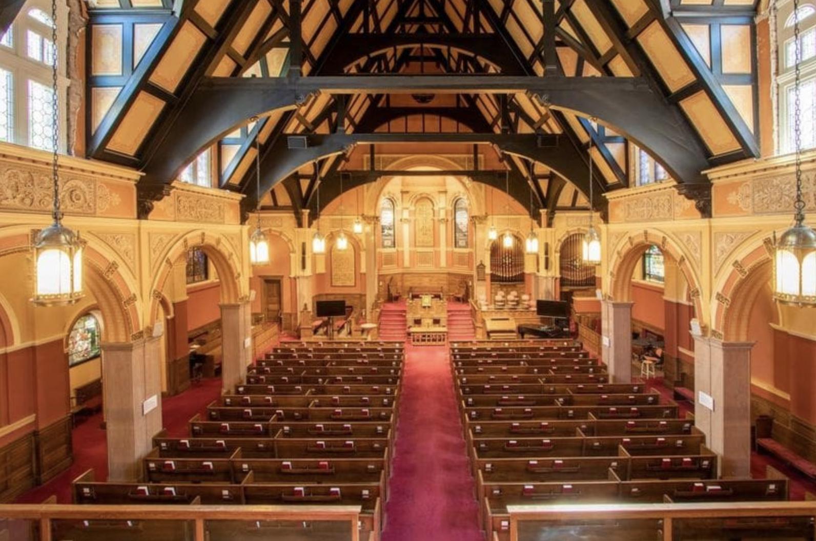 The chapel at the West End Collegiate Church will become the dual home of congregations of Latter-day Saints and the College Church of the City of New York during a renovation of the Manhattan New York Temple of The Church of Jesus Christ of Latter-day Saints.