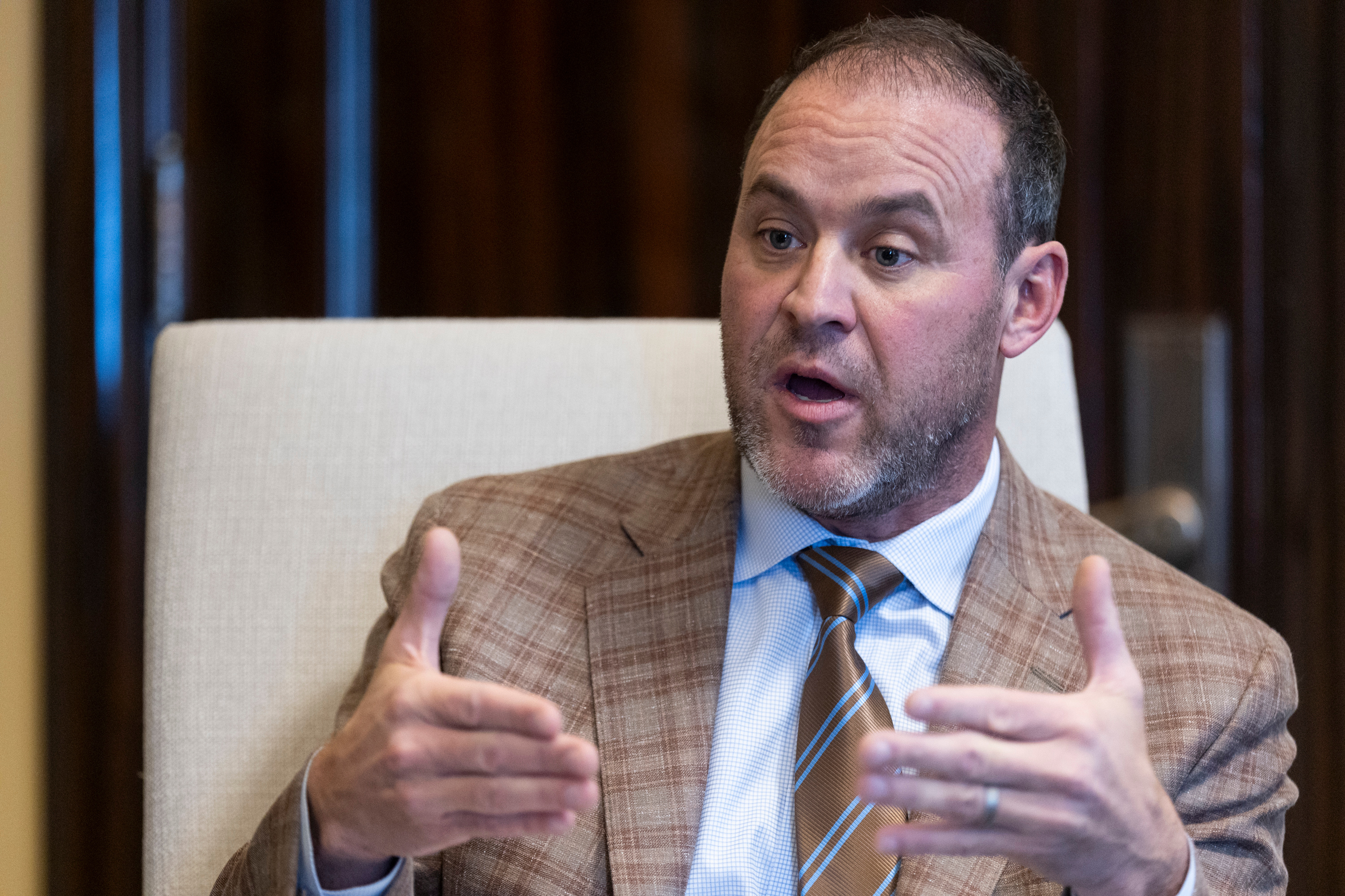 Speaker Mike Schultz, R-Hooper, speaks during a weekly media availability at the Capitol in Salt Lake City on Friday.