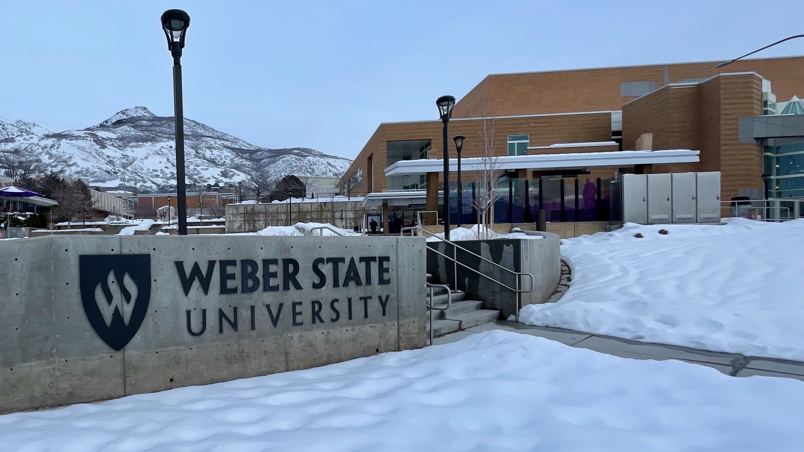The Weber State University campus in Ogden, photographed Friday. A visit to the campus by transgender influencer Dylan Mulvaney has drawn backlash from some conservatives.