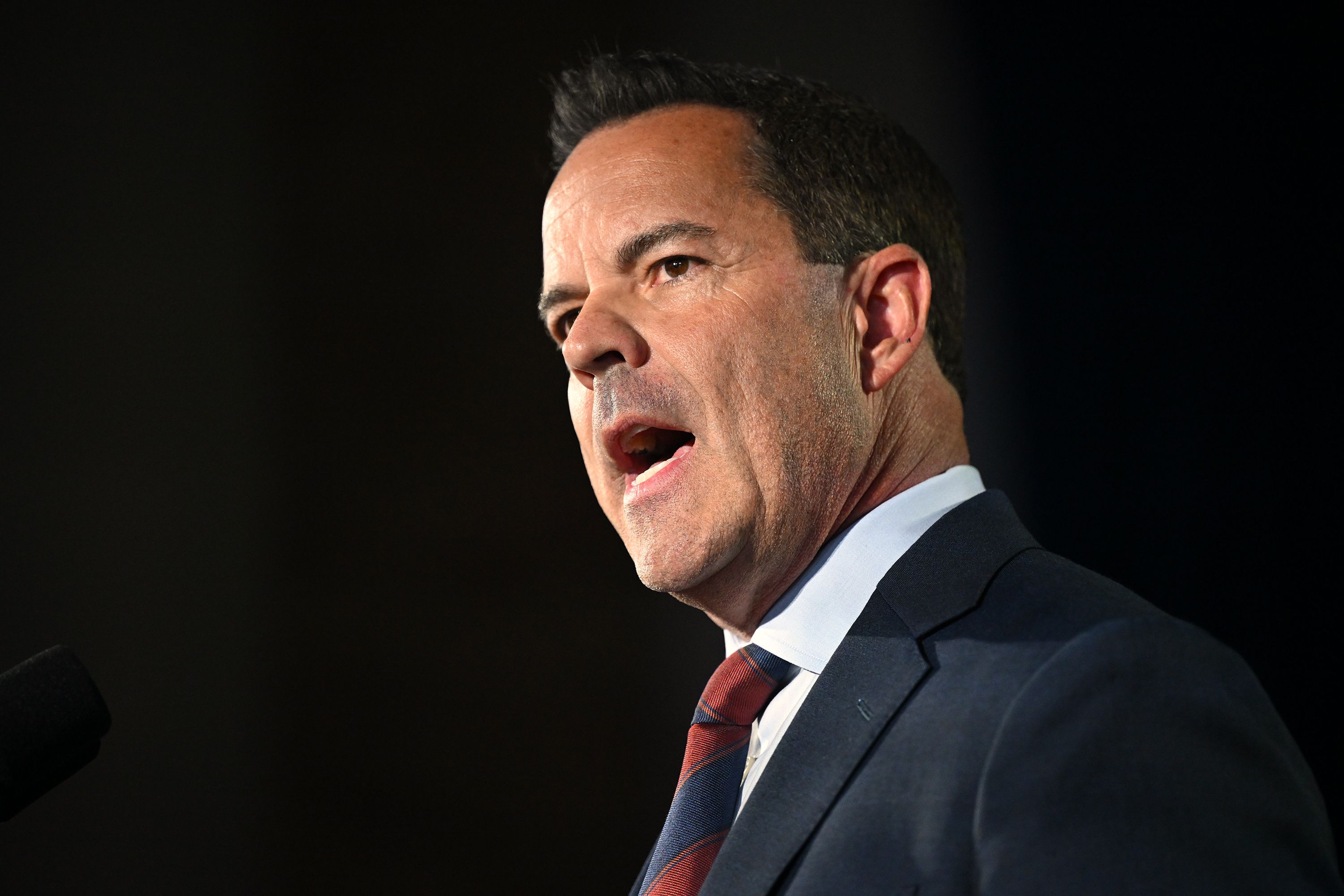 Utah House Speaker Brad Wilson announces his candidacy for U.S. Senate at a kickoff party in Draper on Sept. 27, 2023. Wilson endorsed Donald Trump for president on Sunday.