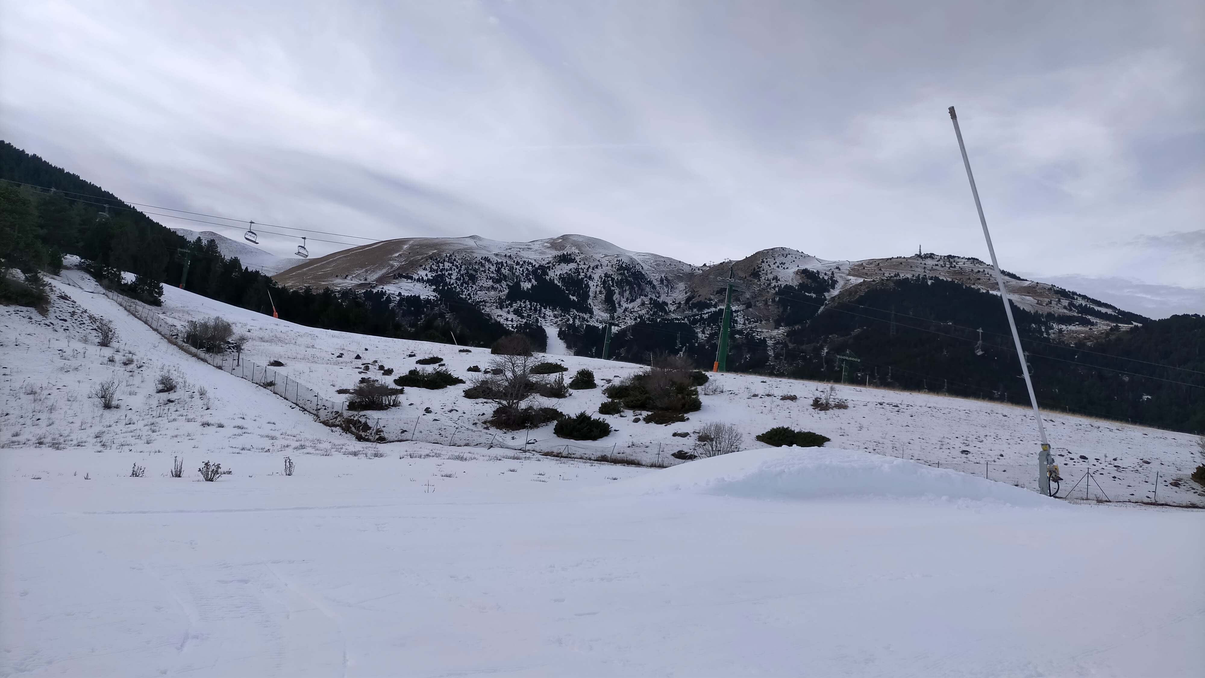 A snow gun is seen at La Molina resort in Spain in an undated photo.