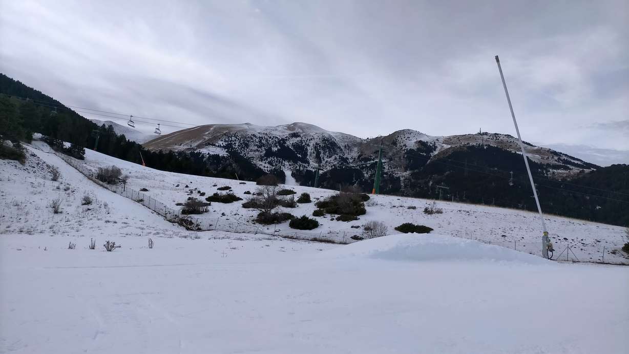 A snow gun is seen at La Molina resort in Spain in an undated photo.