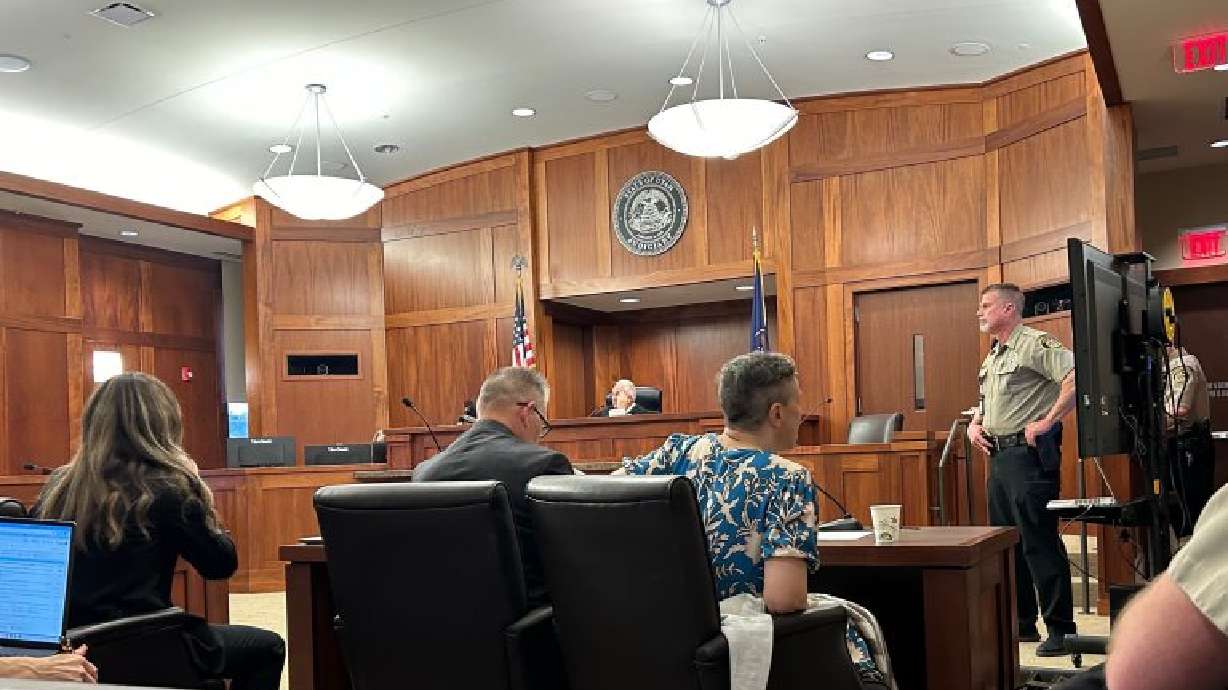 Trial opens for defendant Julie Ann Budge, who is facing second-degree felony vehicle homicide in connection with a fatal crash in Washington, Washington County, on April 9, 2022, that killed two bicyclists during the five-day jury trial held in 5th District Court in St. George, Monday.