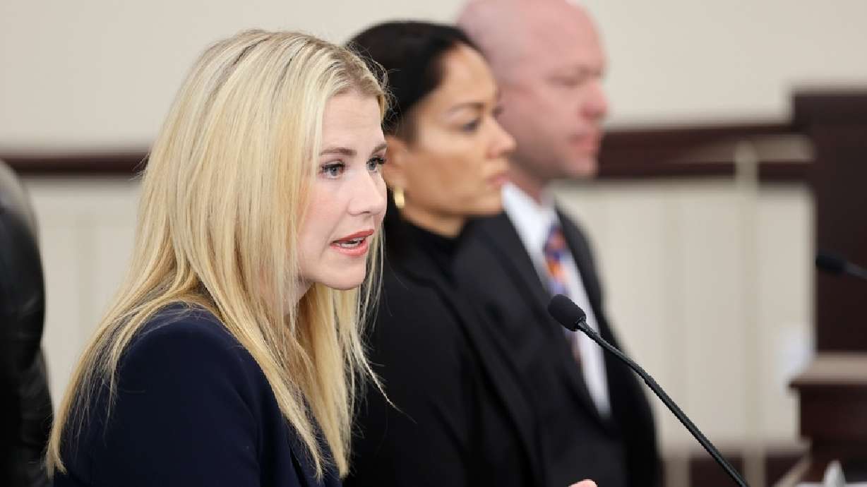 Elizabeth Smart asks a Utah Legislature subcommittee to fund the Smart Defense sexual assault prevention and self-defense course at all state universities in Salt Lake City on Wednesday.