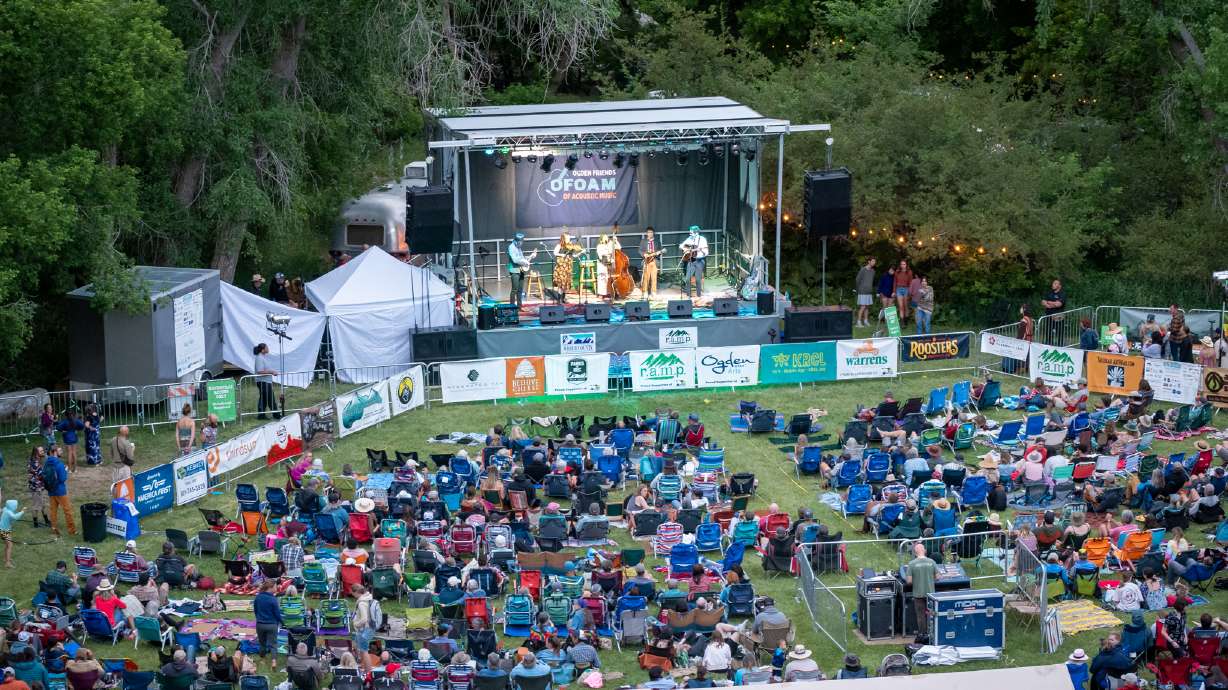 Festival attendees enjoy music at the 2022 Ogden Music Festival. Ogden Friends of Acoustic Music announced the lineup for 2024's Ogden Music Festival, full of diverse styles and award-winning musicians.