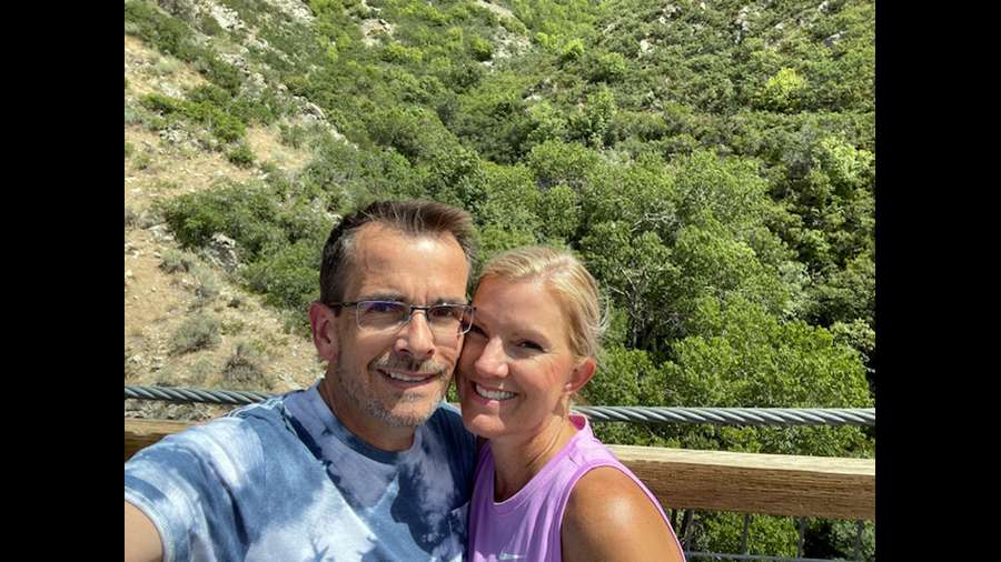 Sarah Scott, 51, died last week after a snowmobiling accident. Her husband Tracy Scott is left to mourn.