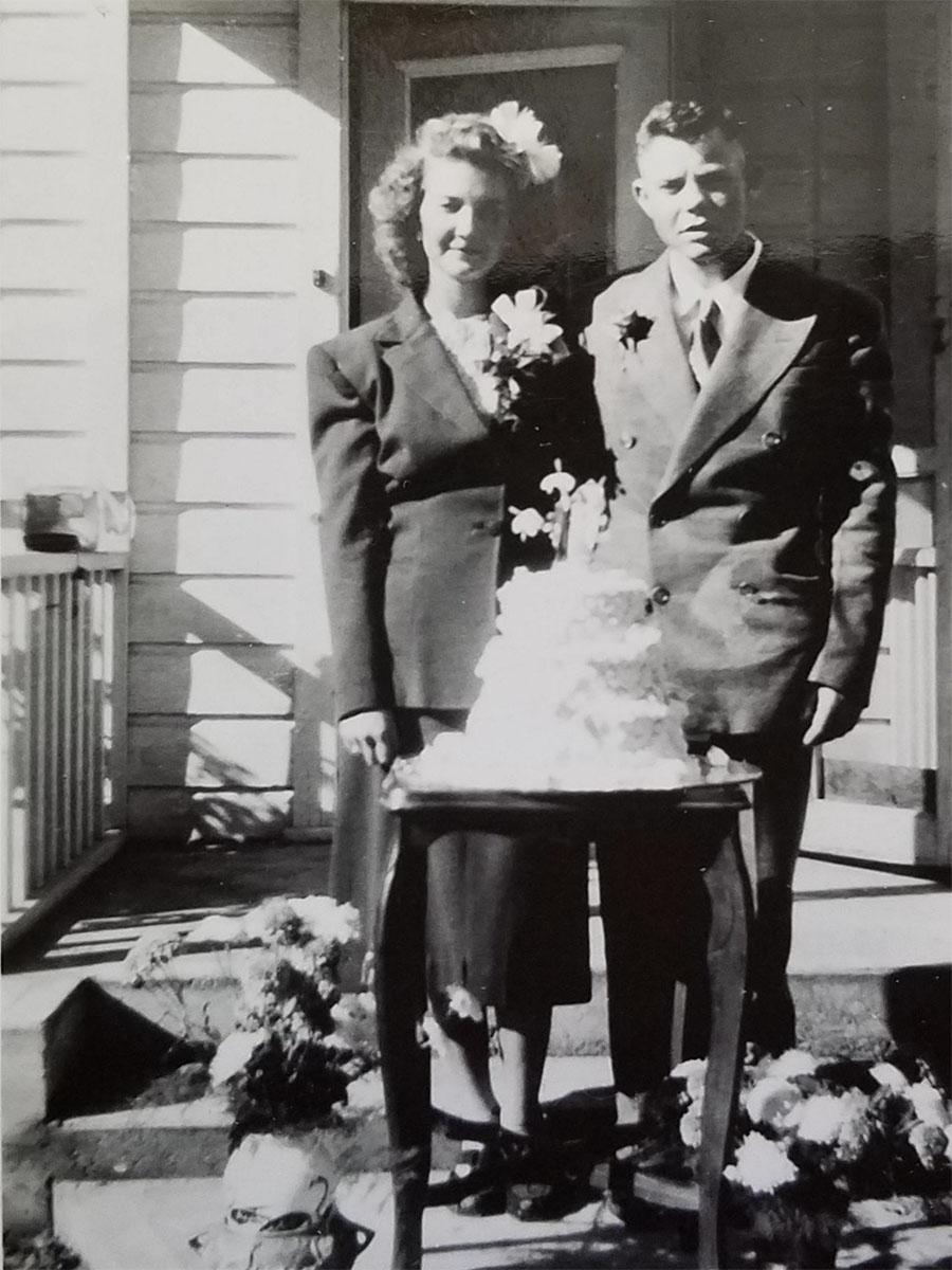 Charles and Donna Miller are seen pictured on their wedding day. It’s been almost 70 years since Charles Miller went missing while on an elk hunt near Soda Springs.