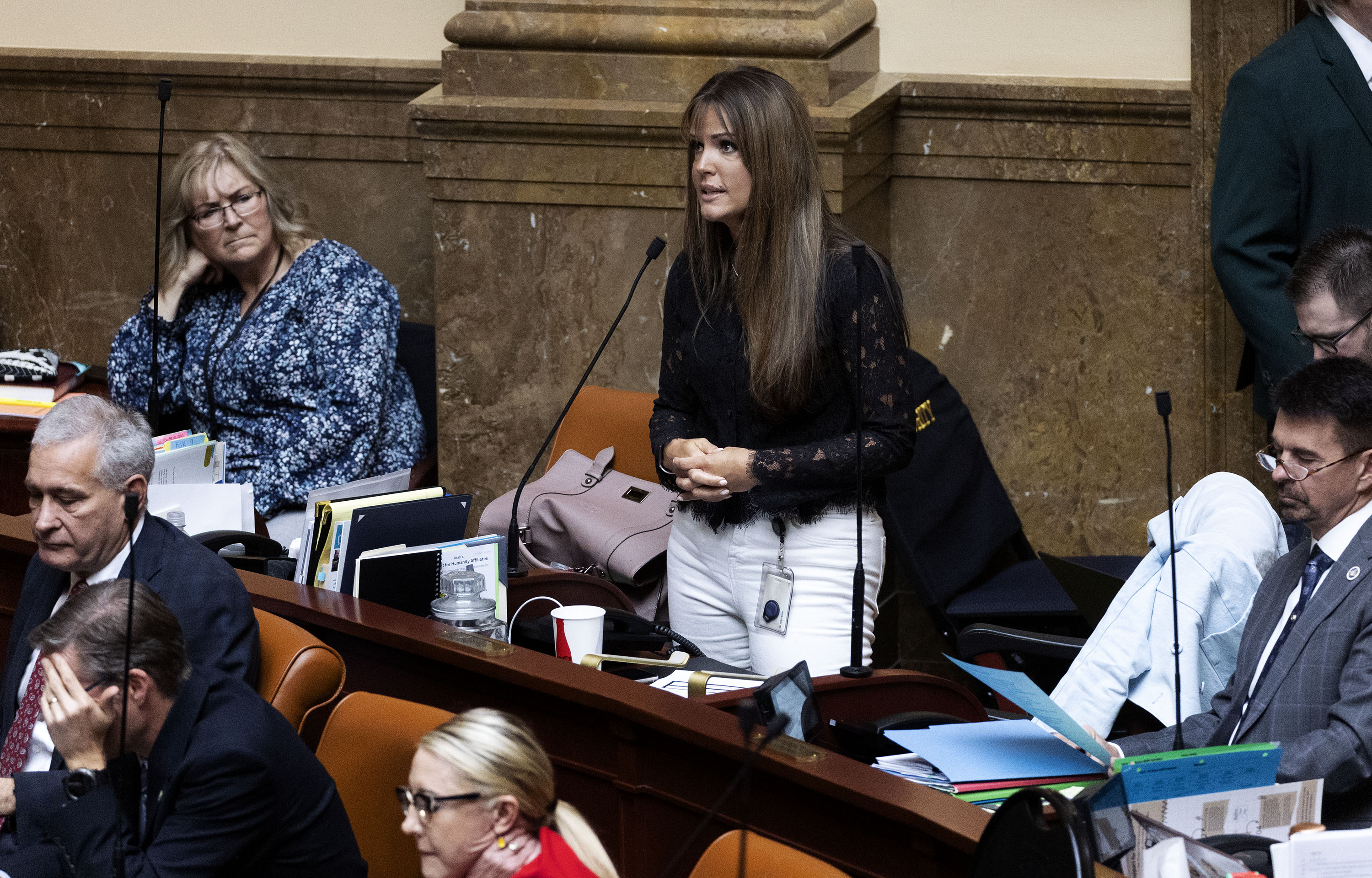 Rep. Kera Birkeland, R-Morgan, at the Capitol in Salt Lake City on Jan. 26. Utah's auditor said he couldn't substantiate allegations of violations of the law restricting transgender restroom access but called on state agencies to adopt compliance plans.