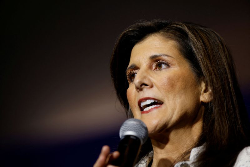 Republican presidential candidate Nikki Haley speaks in North Charleston, S.C., Wednesday.