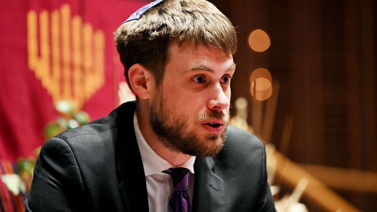 Rabbi Samuel Spector, of Congregation Kol Ami in Salt Lake City, discusses the conflicts in Ukraine and also Israel during an interview on Jan. 12. As the war in Israel unfolds, at Salt Lake City’s Kol Ami Synagogue, Rabbi Spector oversees a nervous, but faithful, congregation.