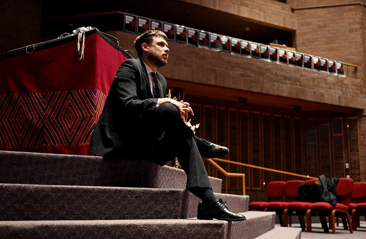 Rabbi Samuel Spector, of Congregation Kol Ami in Salt Lake City, talks about the conflicts in Ukraine and also Israel during an interview on Jan. 12.