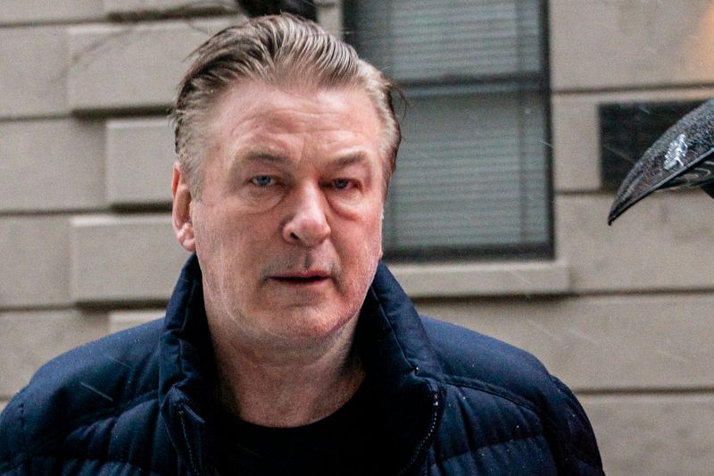 Actor Alec Baldwin departs his home in New York, Jan. 31, 2023. Baldwin will be arraigned on Thursday in New Mexico on manslaughter charges.
