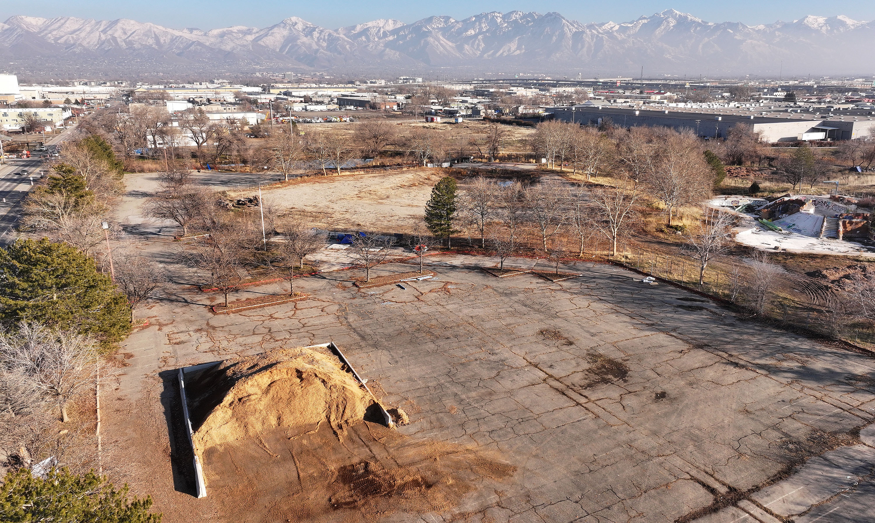 Construction at Glendale Regional Park on Tuesday. The first phase of the park is expected to open this year.
