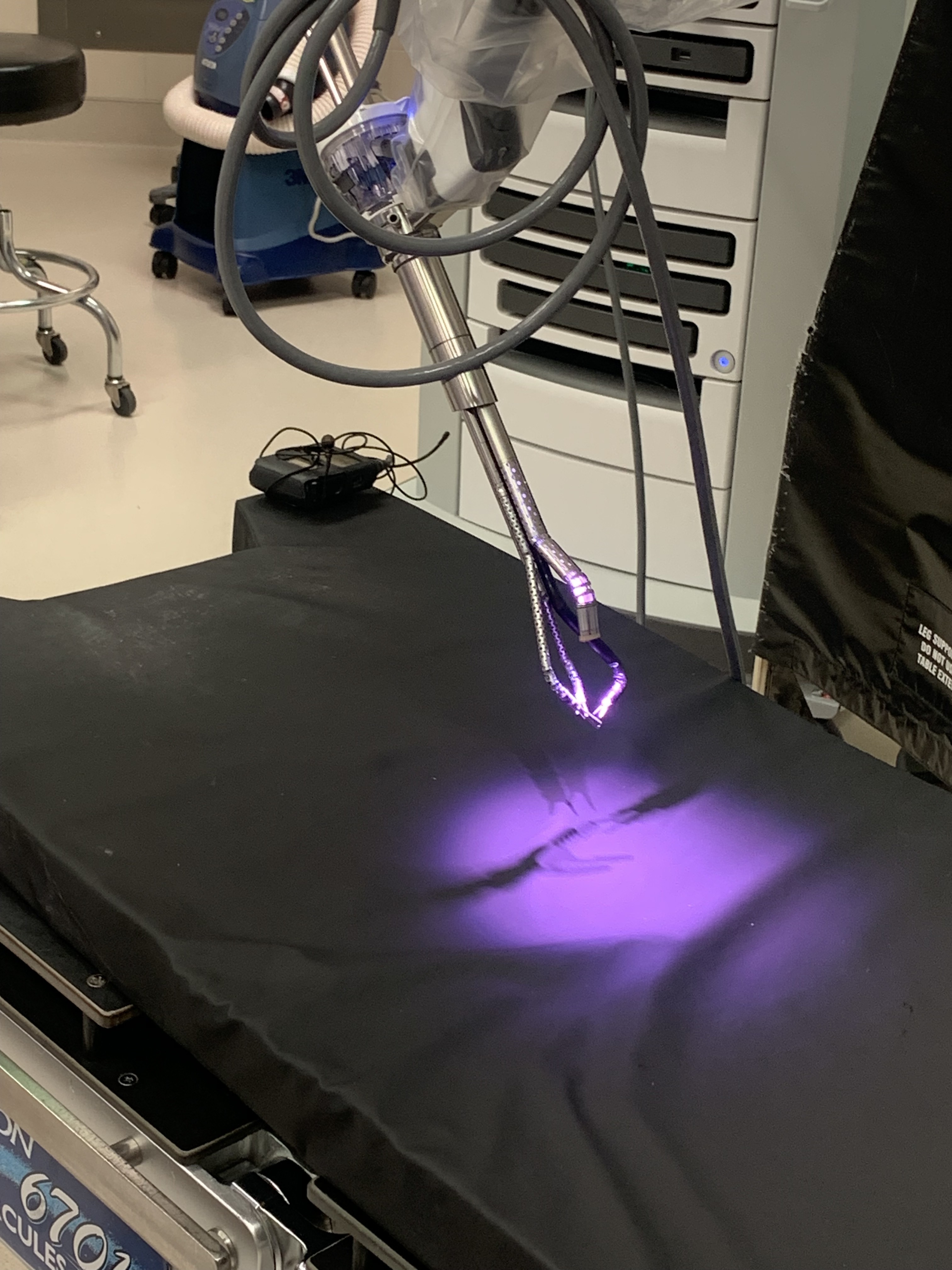 The new DaVinci single-port robot at the Huntsman Cancer Institute, pictured here on Jan. 24. Use of robots like DaVinci SP in surgery can make the process smoother for doctors and patients.