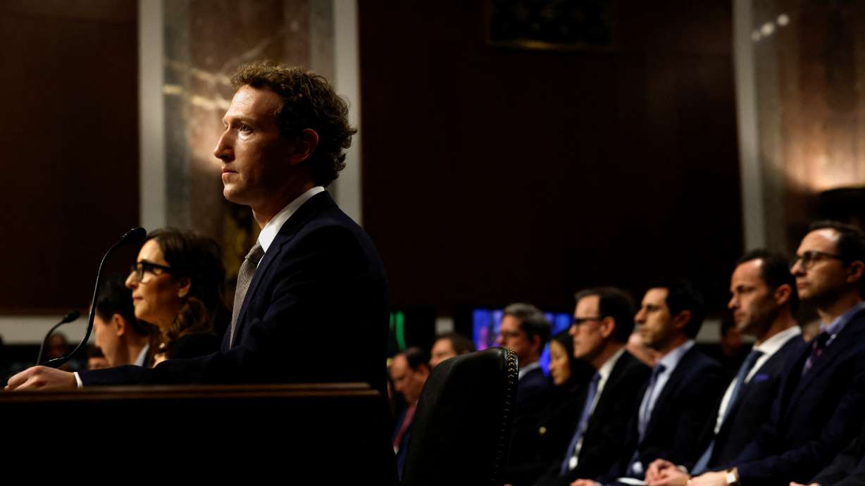 Meta's CEO Mark Zuckerberg attends the Senate Judiciary Committee hearing on online child sexual exploitation at the U.S. Capitol in Washington, Wednesday.