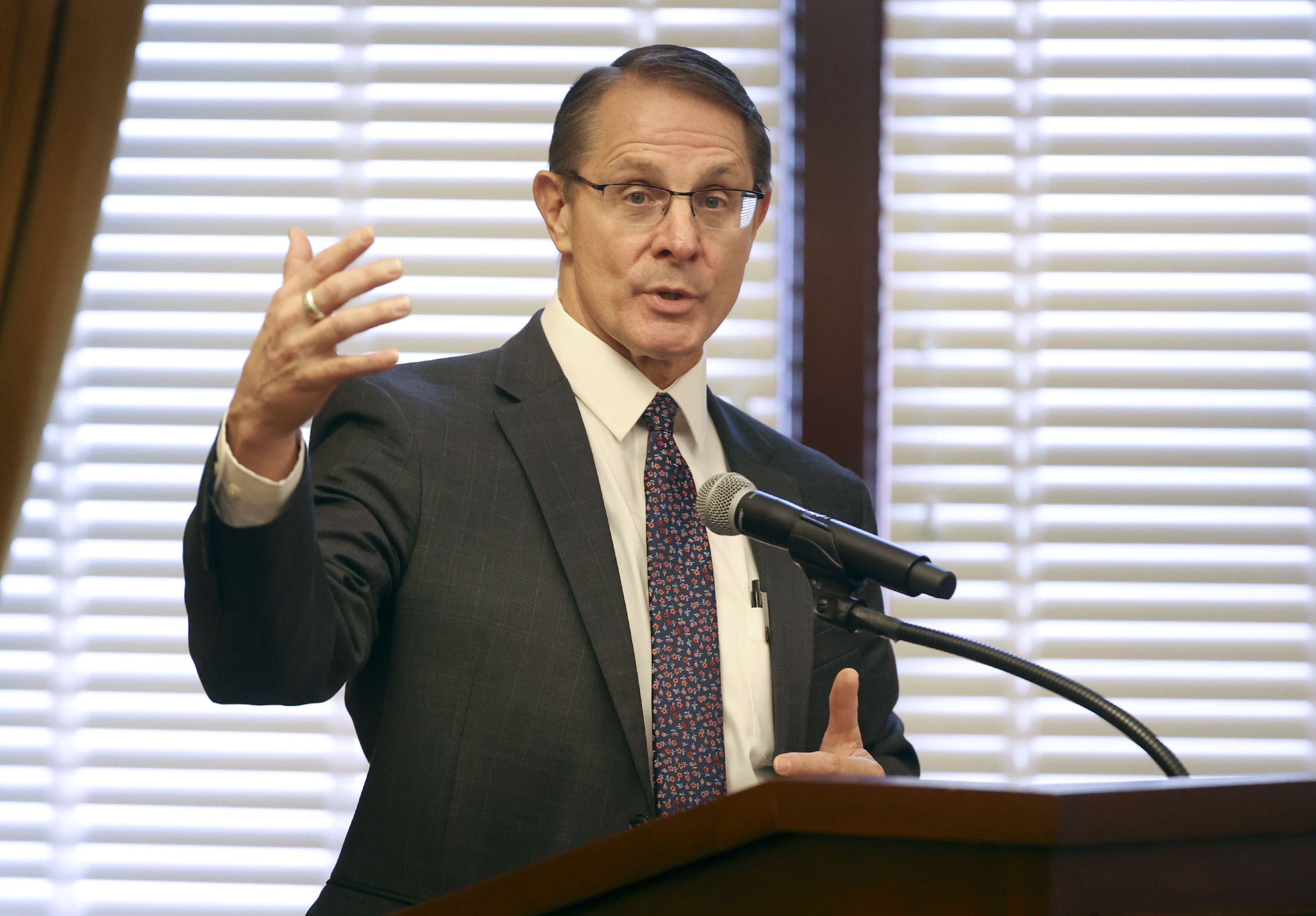 Rep. Ken Ivory, R-West Jordan, discusses federalism at the Capitol in Salt Lake City on Friday, Jan. 21, 2022.