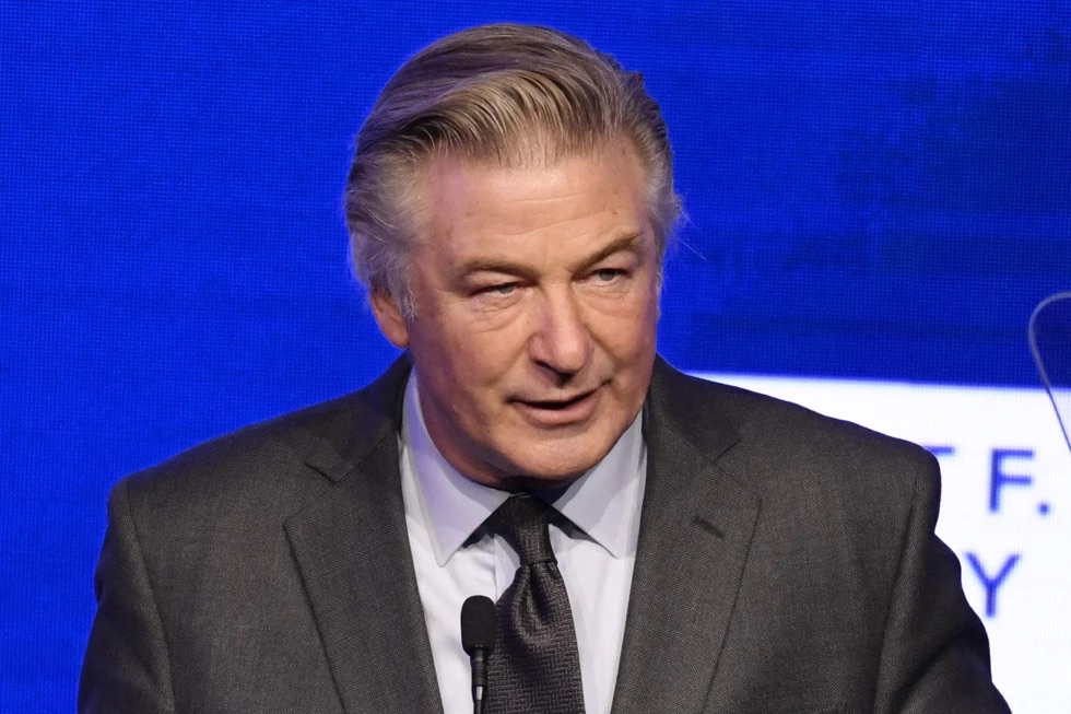 Alec Baldwin speaks in New York on Dec. 9, 2021. Baldwin has pleaded not guilty to an involuntary manslaughter charge in the fatal shooting of a cinematographer.