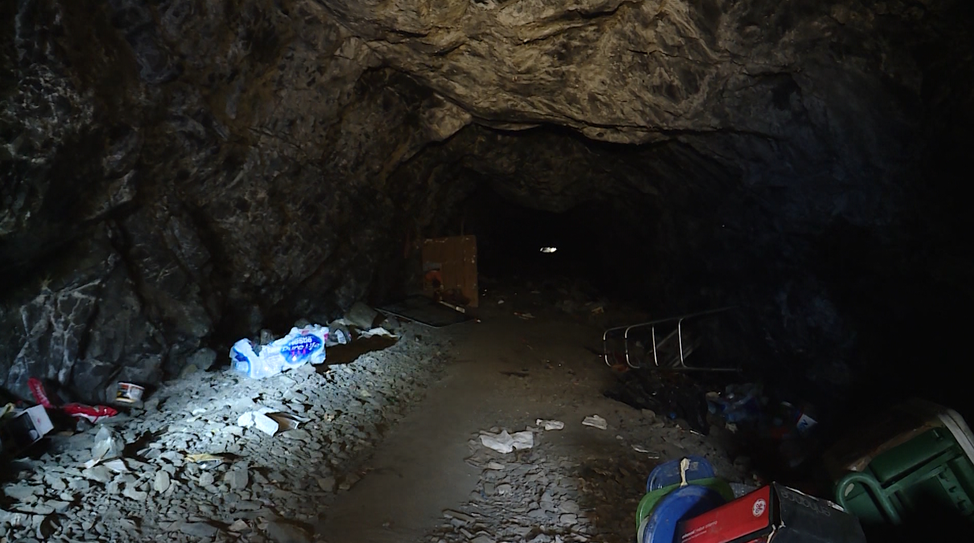 A transient camp in a man-made cave near the mouth of Provo Canyon in 2017. In Provo, few homeless people can be seen wandering the streets or sleeping in public. But one team works with this population and knows exactly where to find them.