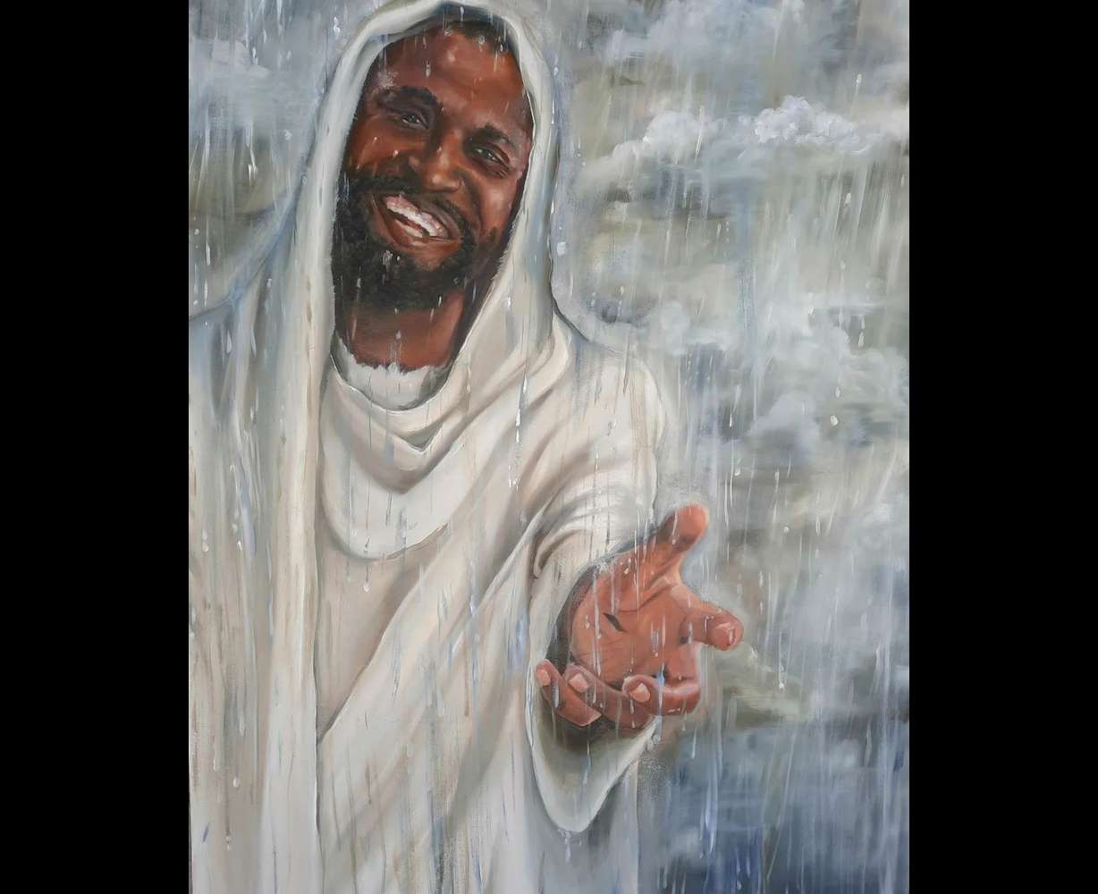 "Joy in the Storm" is an oil painting on a wooden panel by Eternity Stovall. It will be on display as part of the "Mosaic of Christ" art show at Writ & Vision in Provo from Feb. 2-24.