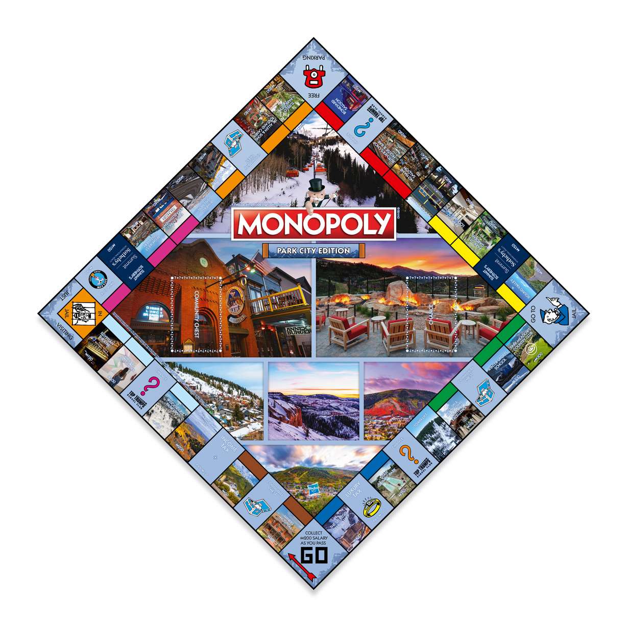 The game board for Monopoly: Park City Edition is pictured. After months of anticipation, Top Trumps USA on Thursday announced it has released the Park City Edition of the iconic board game, Monopoly.