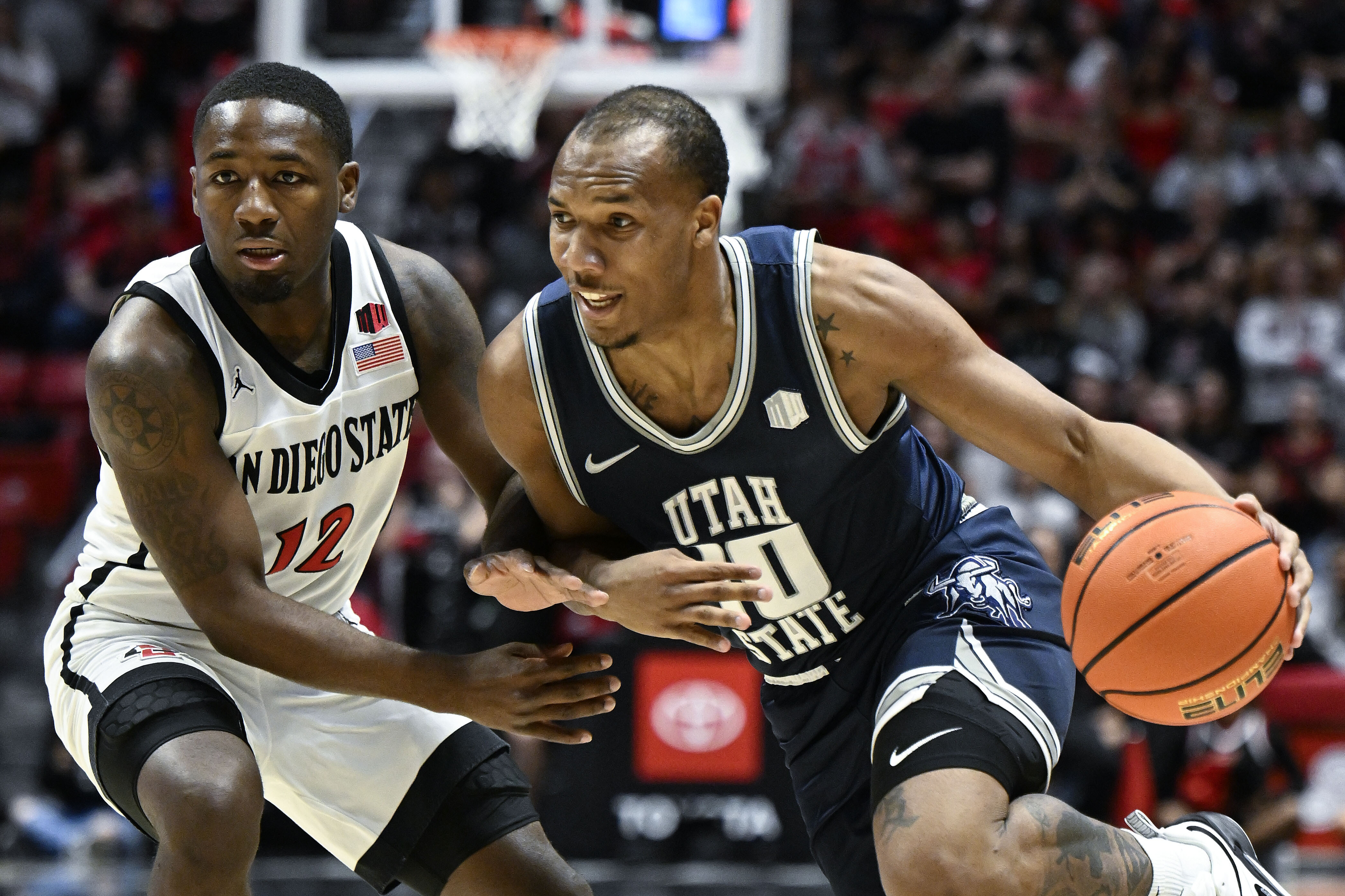No. 17 Utah State outmatched on the road, falls 81-67 to San Diego State