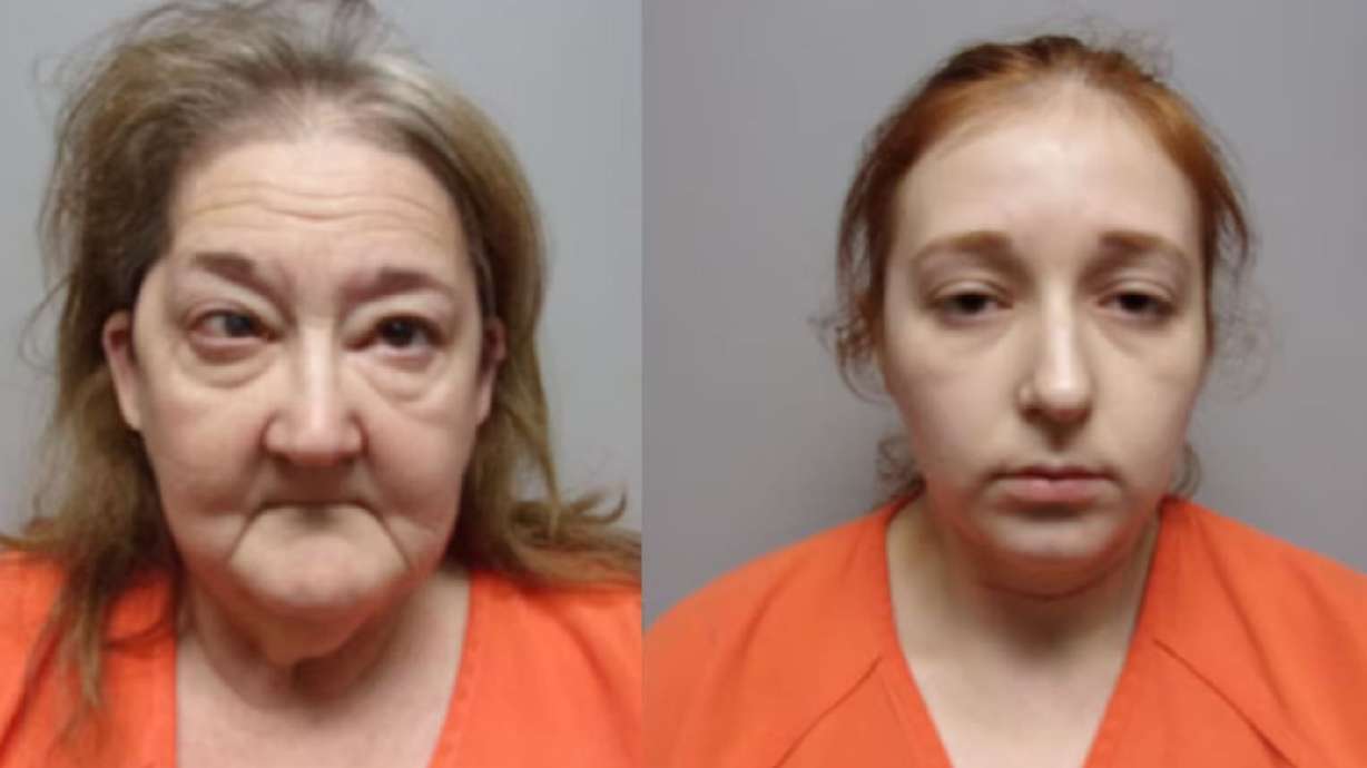 A video shows a man beaten and bloodied after his own wife and daughter beat him with a cast iron skillet and tried to choke him with a belt, the sheriff’s office said.