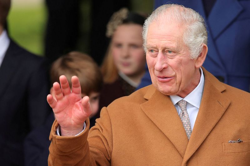 Britain's King Charles attends the Royal Family's Christmas Day service at St. Mary Magdalene's church, Dec. 25, 2023.  Britain's King Charles has been diagnosed with a form of cancer less than 18 months since he ascended to the throne.