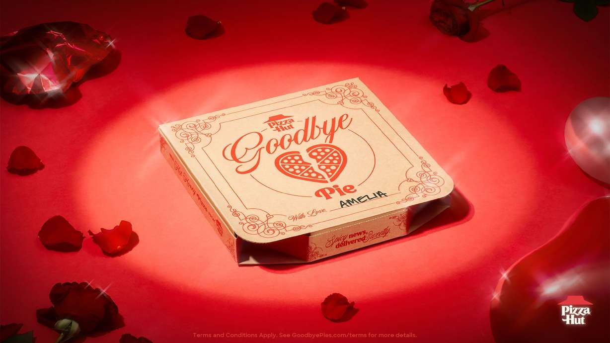 Pizza Hut launched its “Goodbye Pies” campaign Tuesday, which lets customers order free Pizza Hut delivery to the address of an ex-lover.