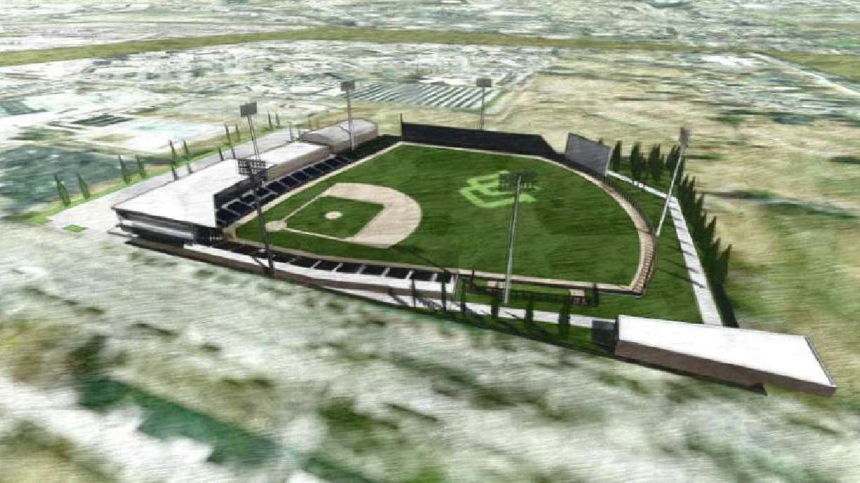 An artist rendering of a new University of Utah baseball stadium that is slated to be built in Salt Lake City. The City Council voted Tuesday to approve the public benefits analysis for a 99-year lease with the university.