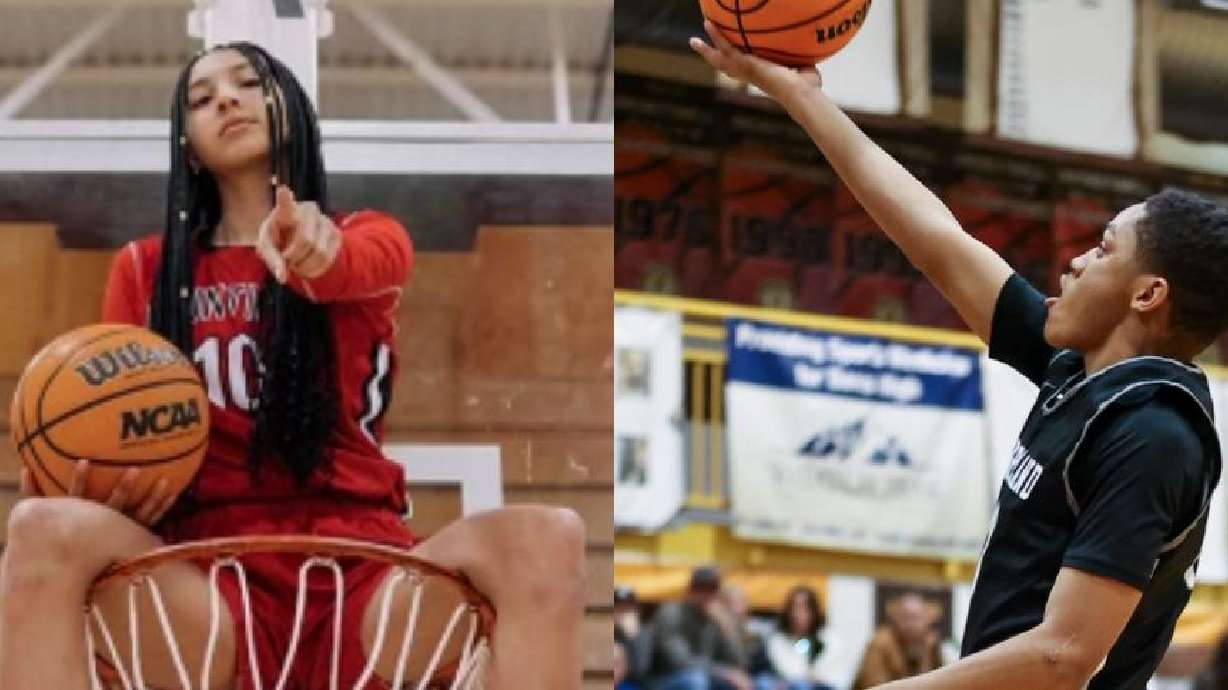 Taylor Harvey, left, and Isaiah Drisdom, right, are this week's KSL.com Clean Simple Eats high school hoops players of the week.