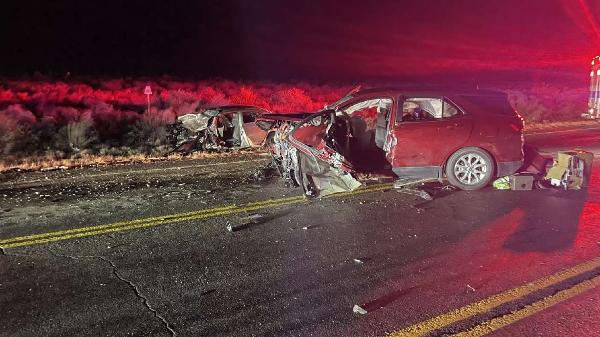 Police identified the two people who were killed in a head-on collision south of Moab on Tuesday night that also critically injured a child passenger.