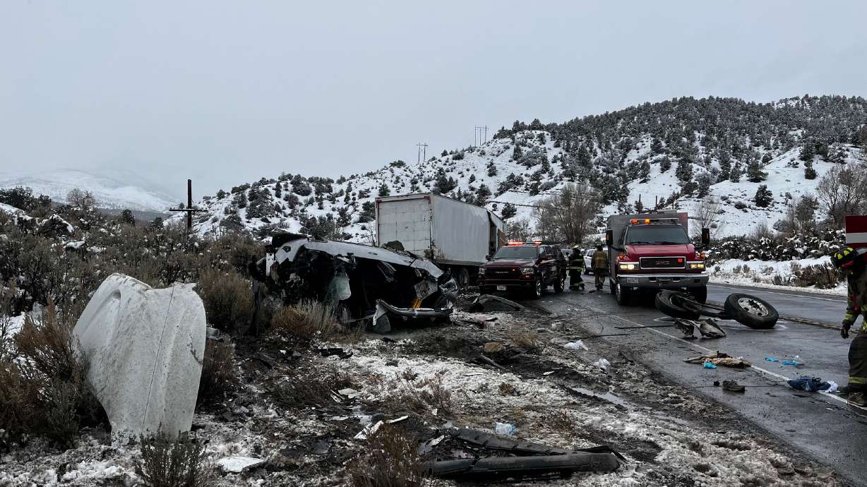 Three people were seriously injured in a crash in Spanish Fork Canyon near Sheep Creek, shutting down part of U.S. 6.