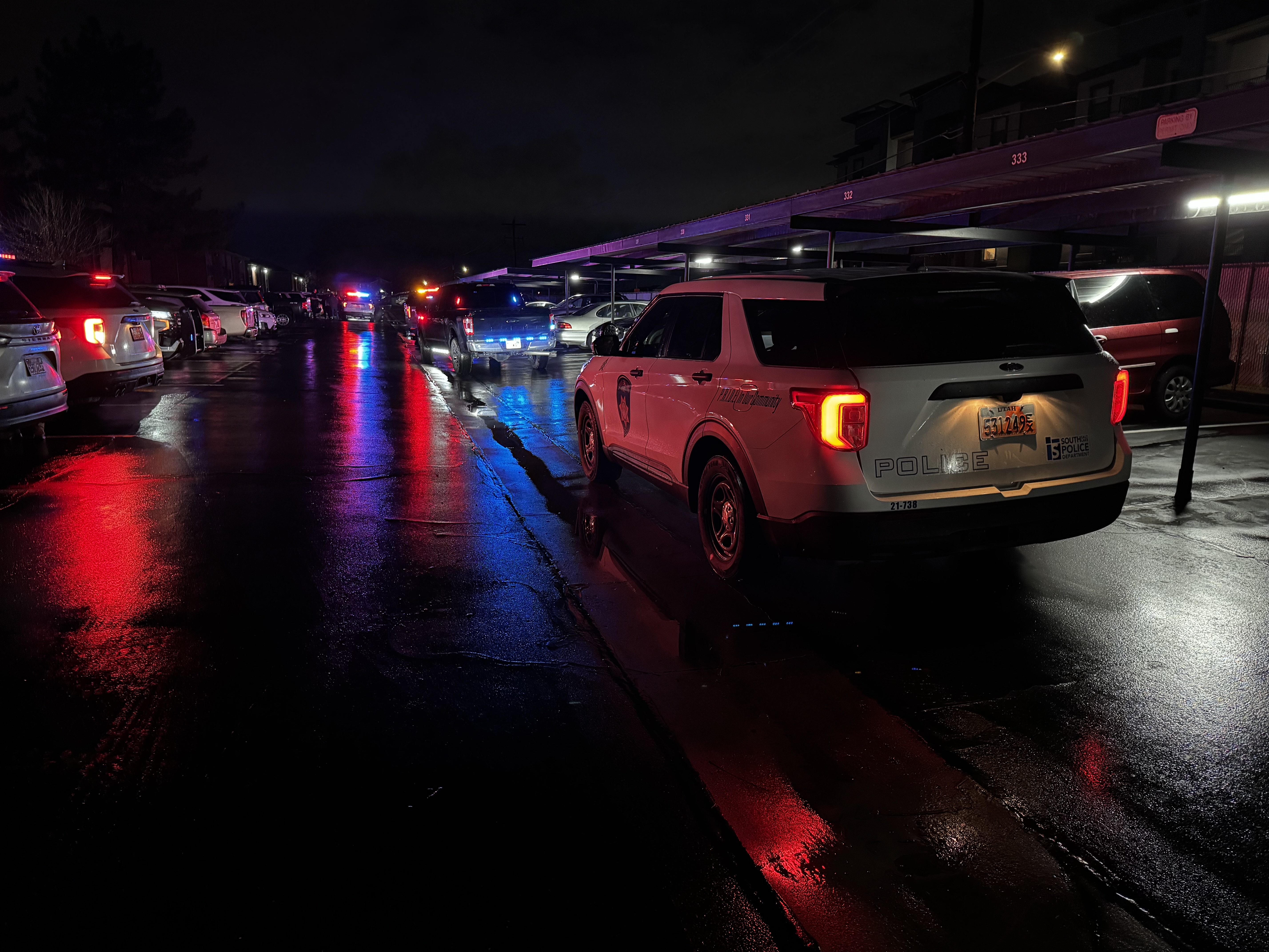 Police spotted a stolen car in a parking lot near 700 West and 3800 South in South Salt Lake late Wednesday. The man suspected of stealing the vehicle was shot and injured by officers after a foot pursuit.